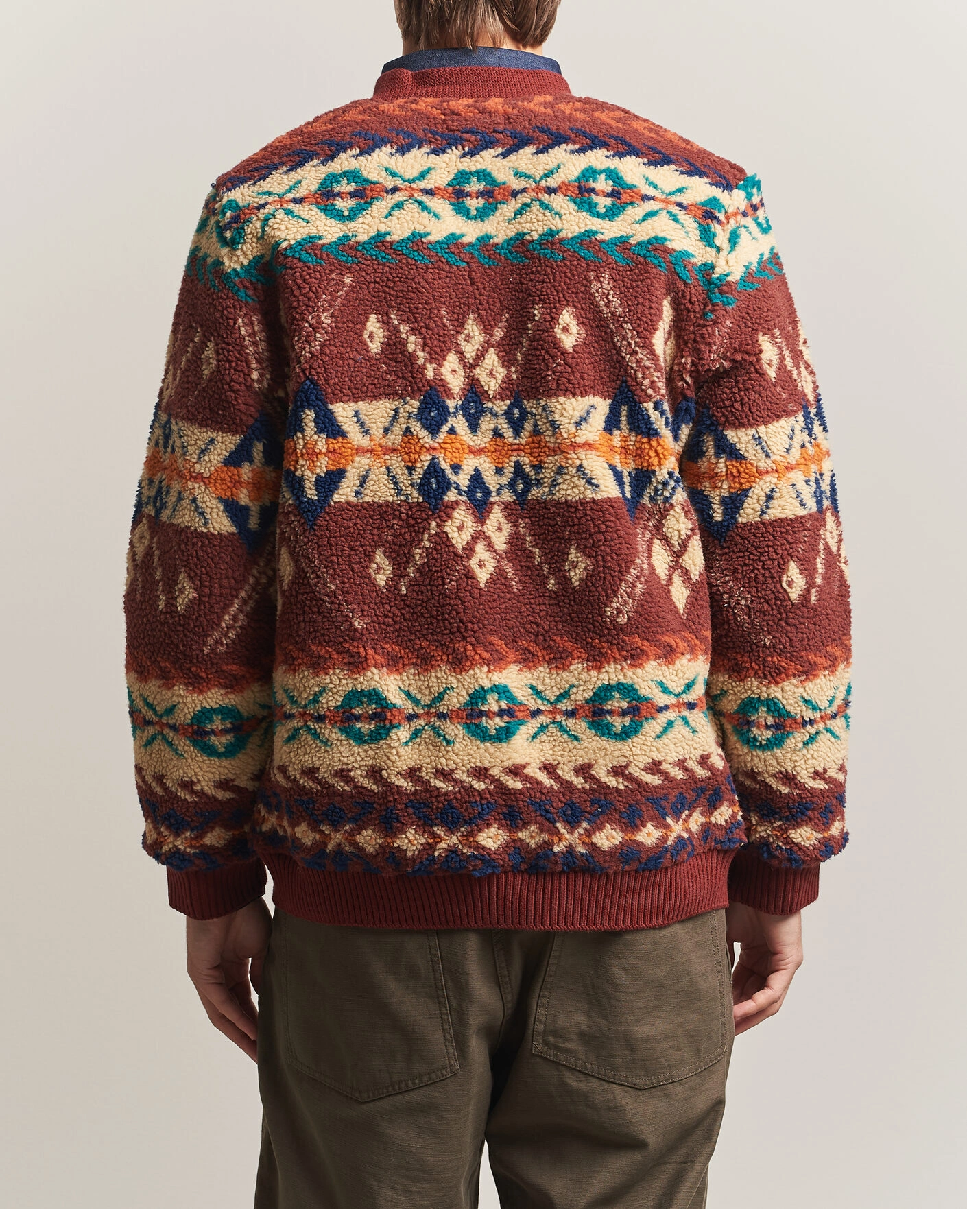 Herr | Tröjor | BEAMS PLUS | Boa Jacquard Cardigan Brown