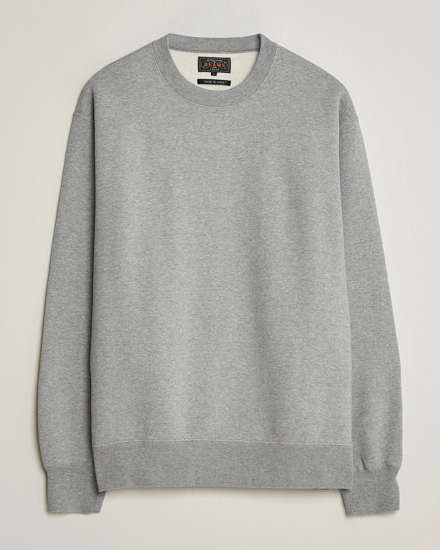 Herr | Tröjor | BEAMS PLUS | Soft Sweat Crew Neck Grey