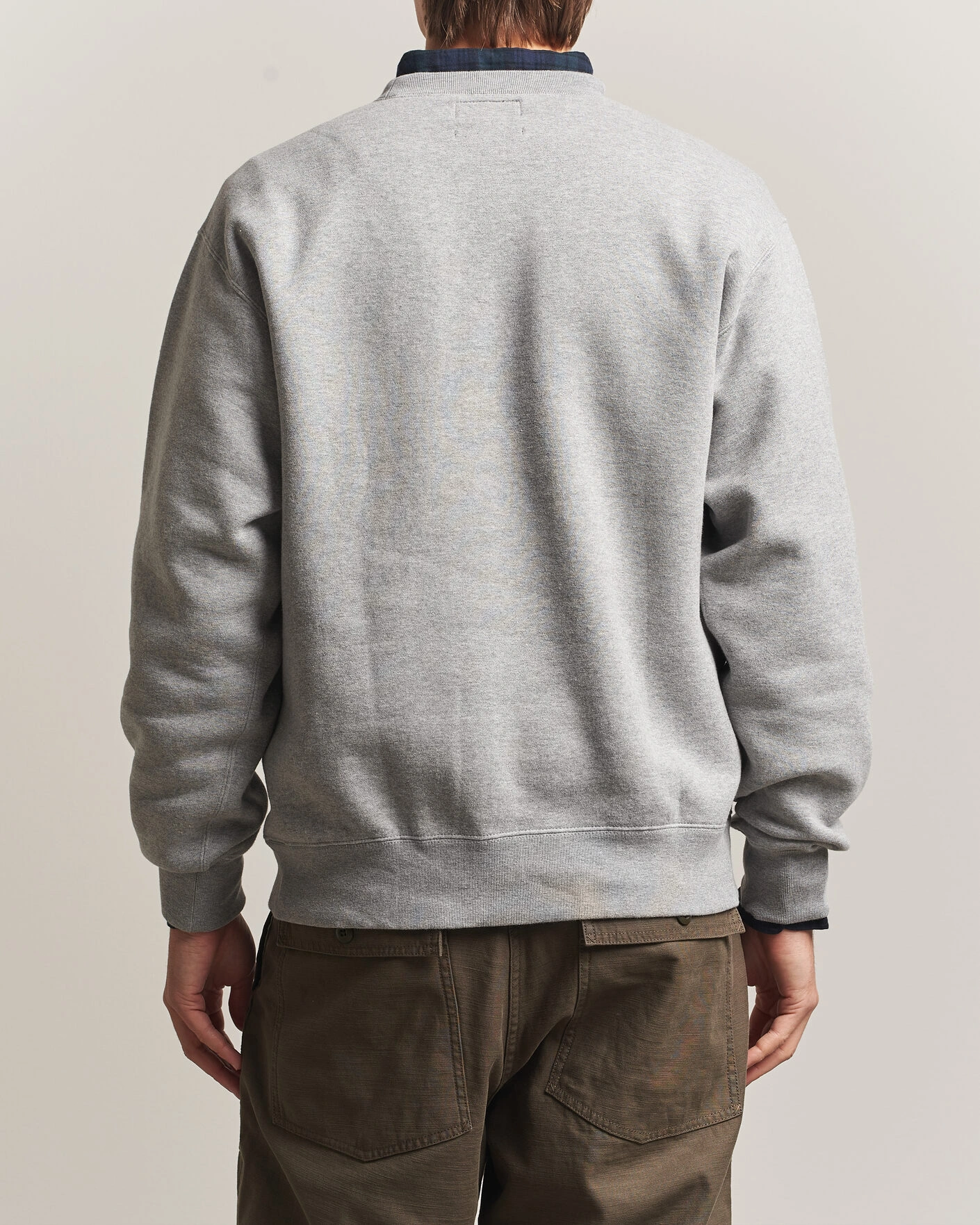 Herr | Tröjor | BEAMS PLUS | Soft Sweat Crew Neck Grey