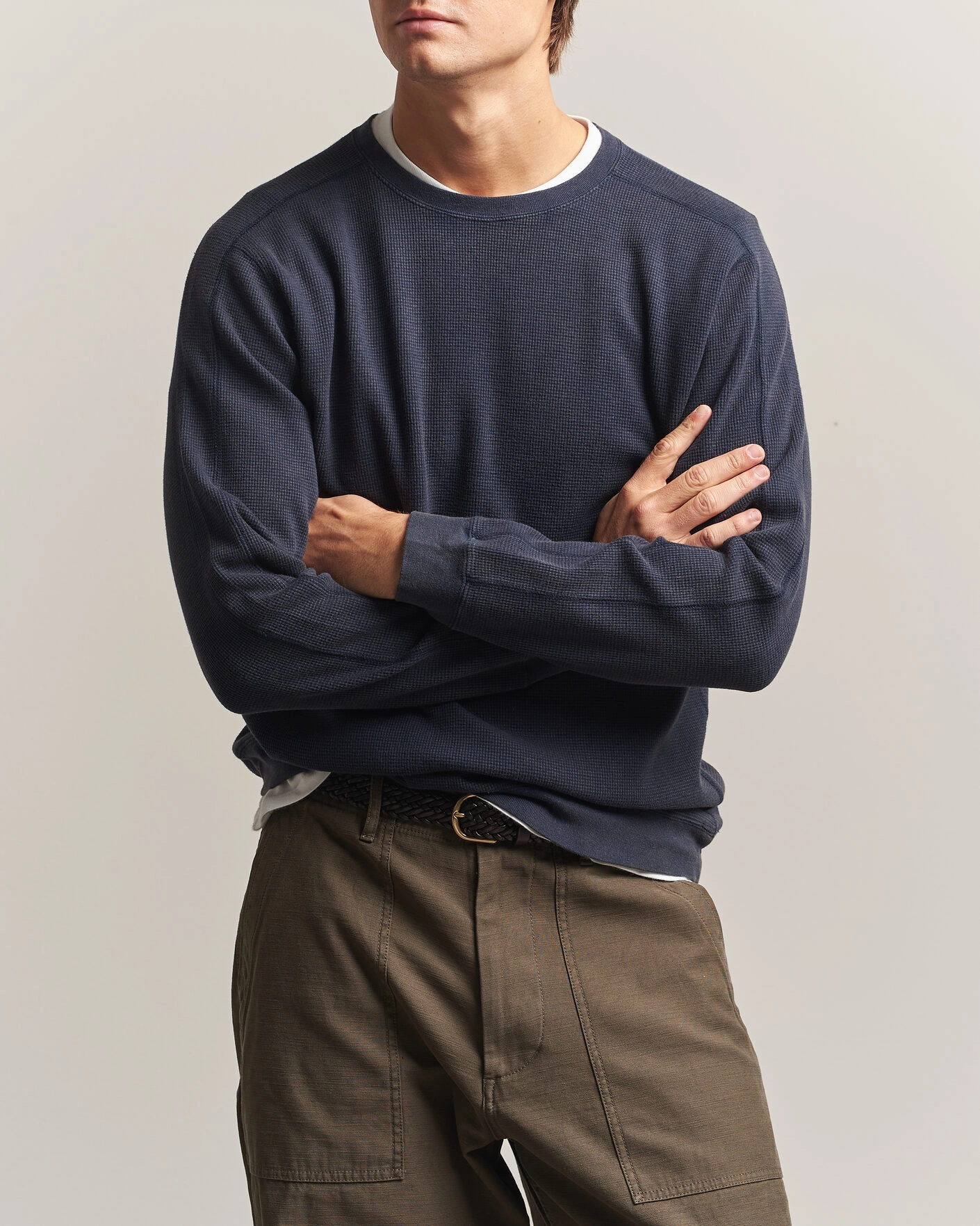 Herr | T-Shirts | BEAMS PLUS | Fade Thermal Crew Navy