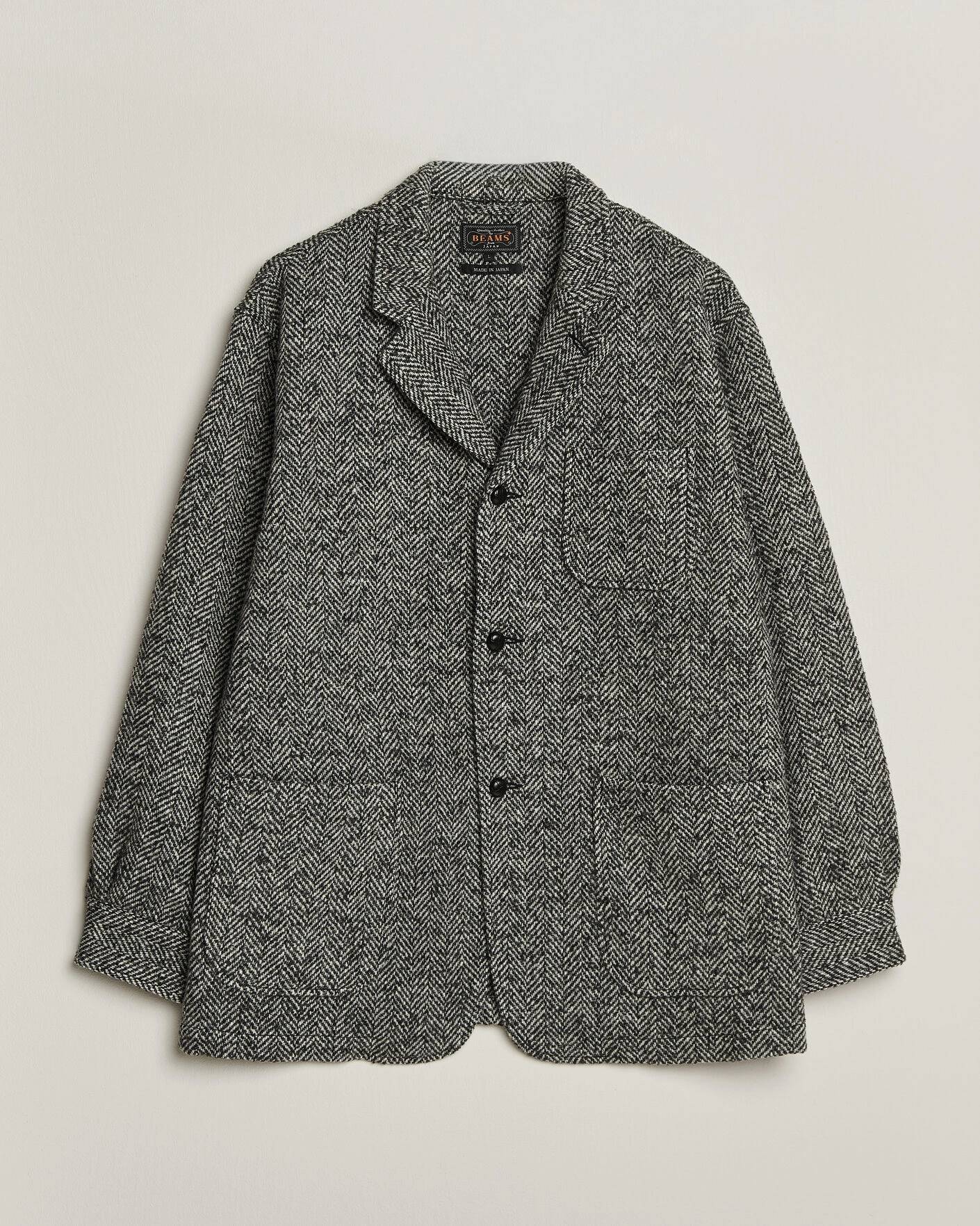 Herr | Jackor | BEAMS PLUS | Wool Herringbone Jacket Grey