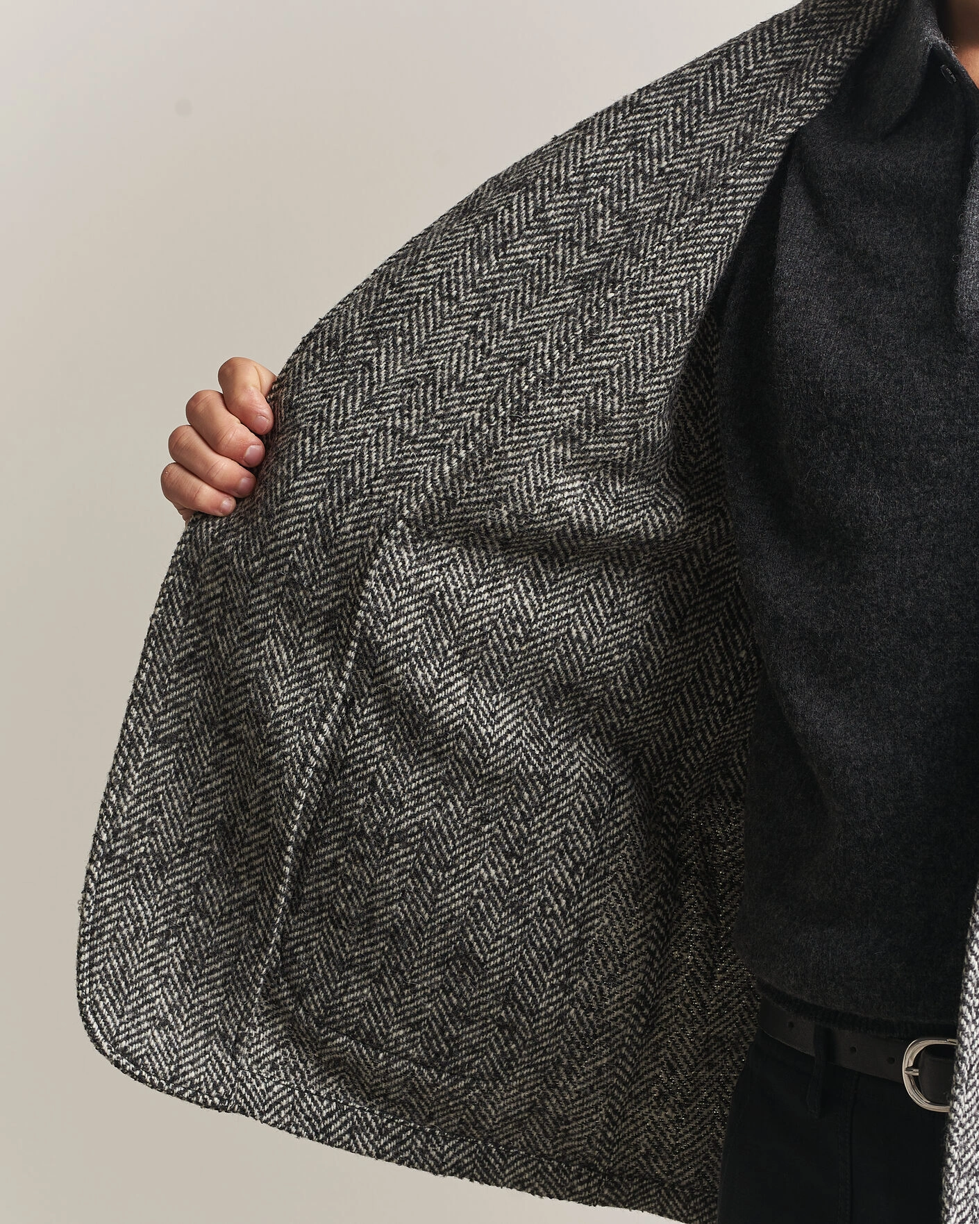 Herr | Jackor | BEAMS PLUS | Wool Herringbone Jacket Grey