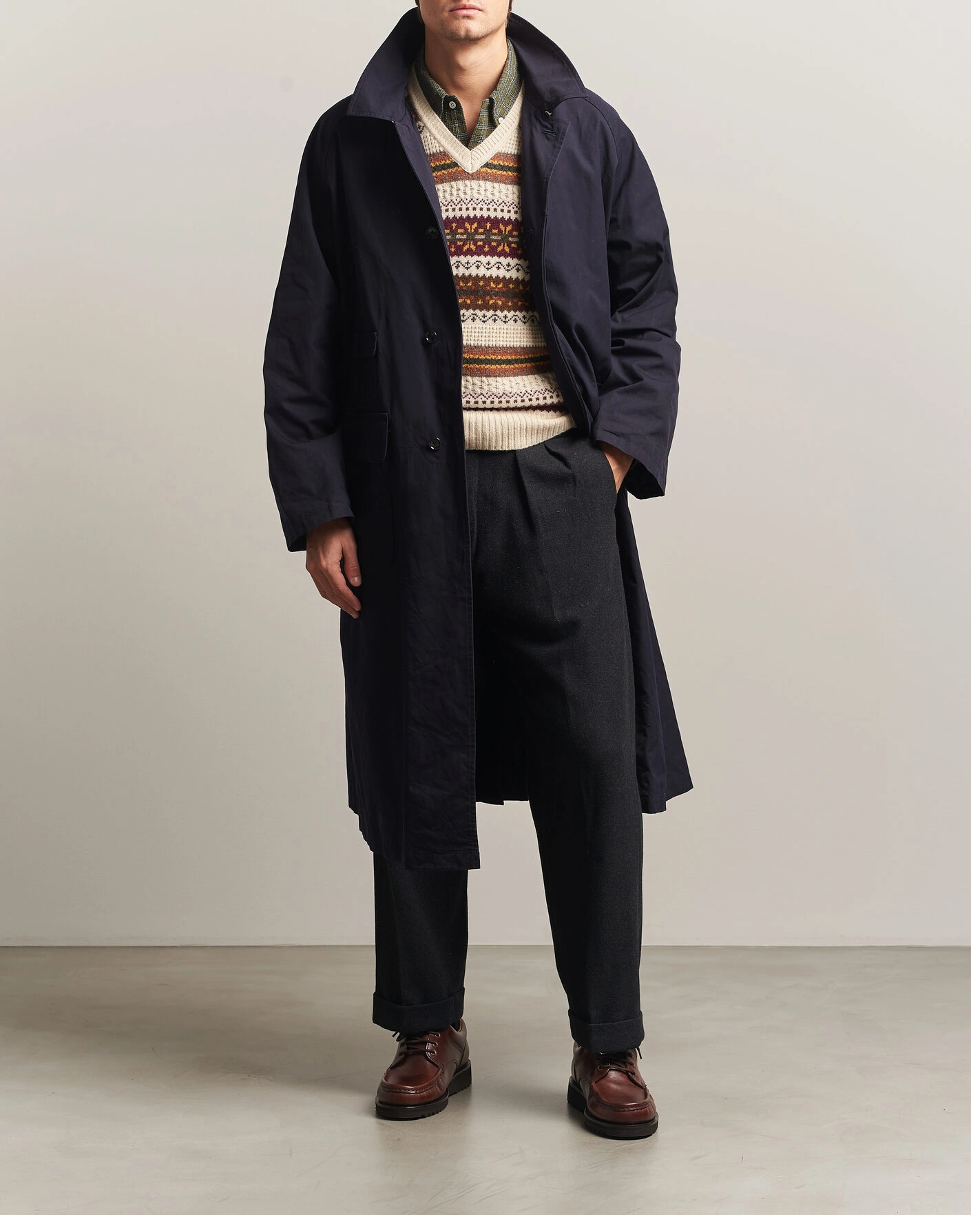 Herr | Jackor | BEAMS PLUS | Oxford Over Coat Navy