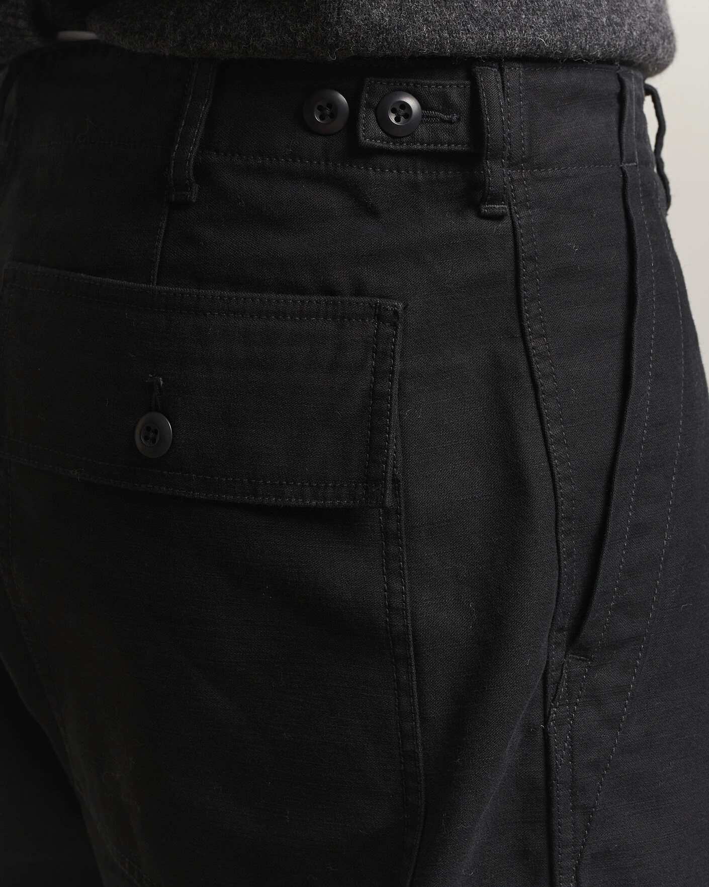 Herr | Byxor | BEAMS PLUS | MIL Utility Sateen Trousers Black