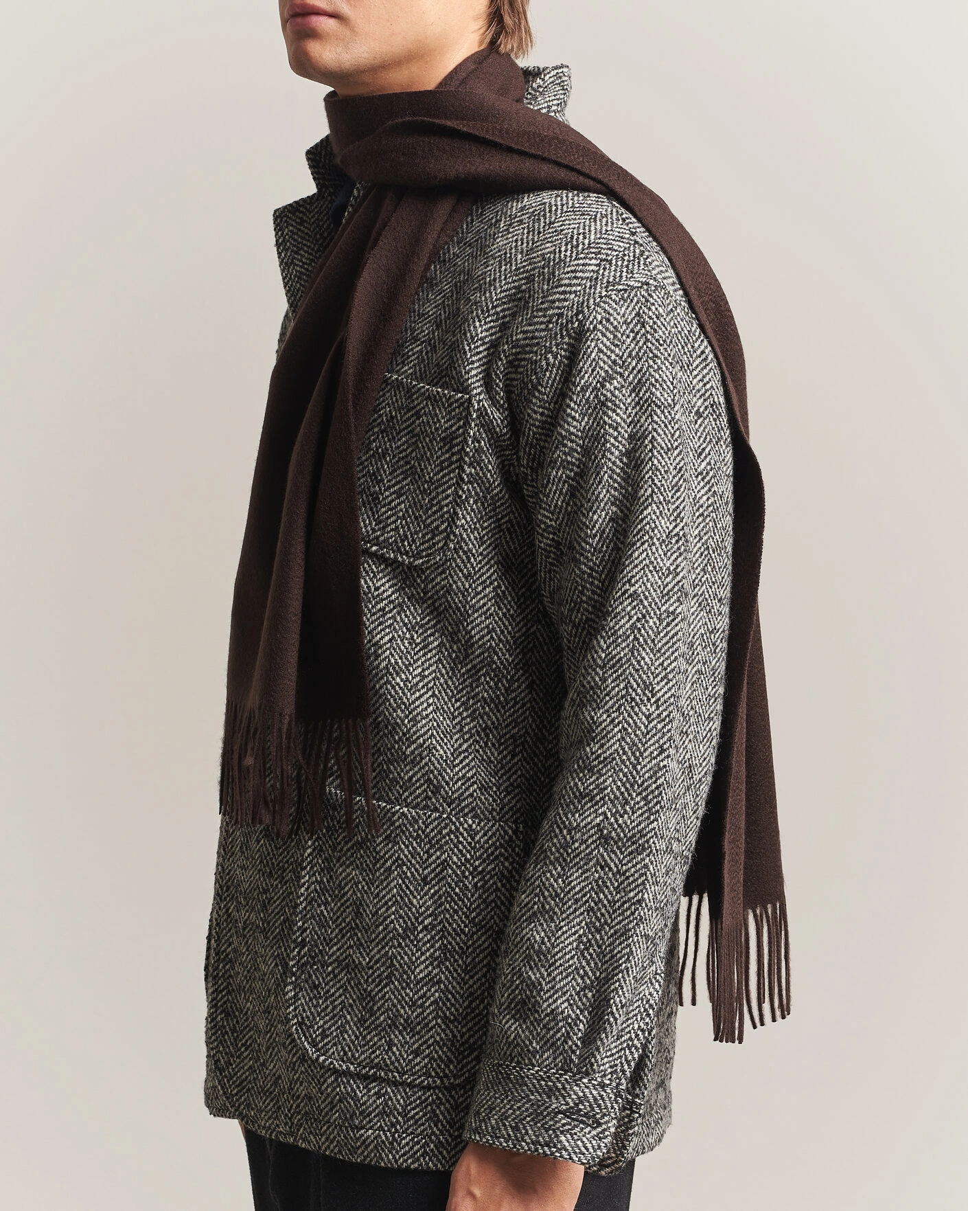Herr | Halsdukar | BEAMS PLUS | Cashmere Scarf Dark Brown
