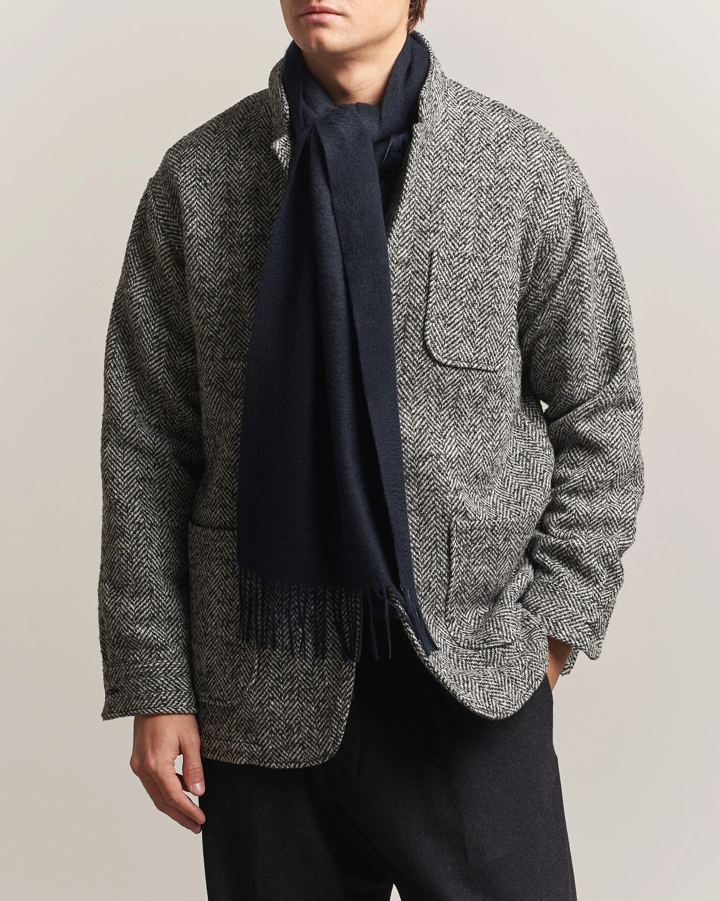 Herr | Halsdukar | BEAMS PLUS | Cashmere Scarf Navy