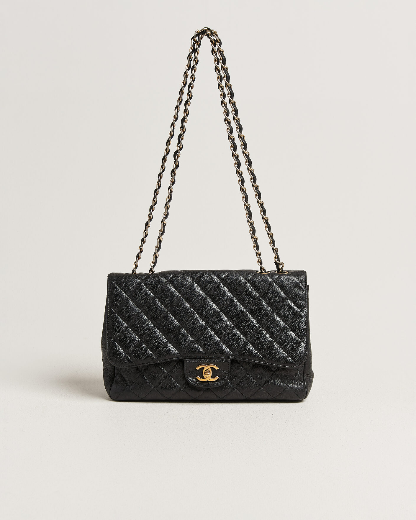 Herr | Pre-Owned & Vintage Bags | Chanel Pre-Owned | Classic Jumbo Single Flap Bag Caviar Black