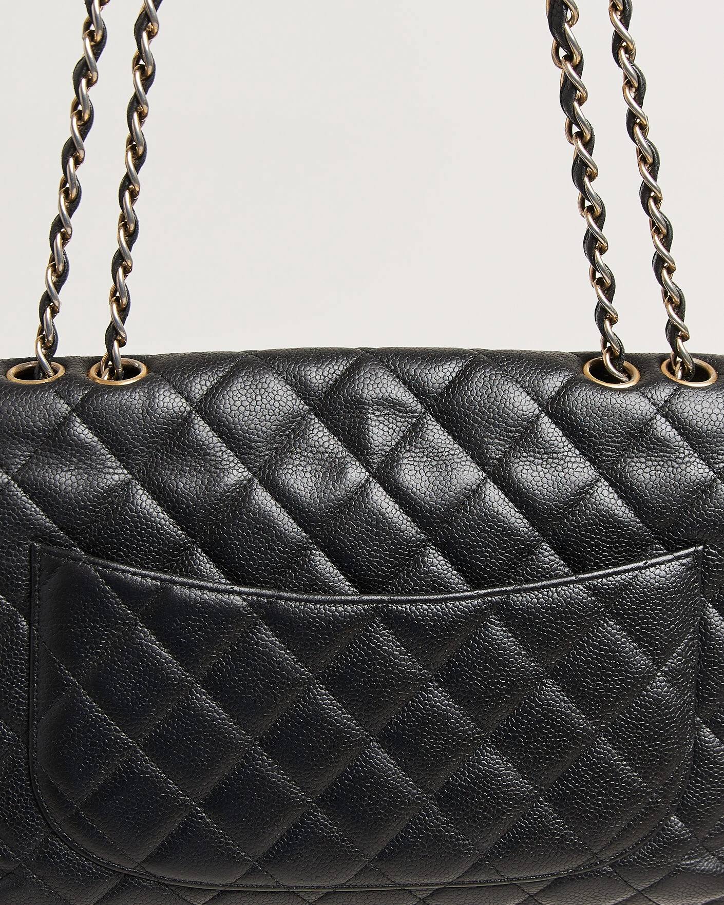 Herr | Pre-Owned & Vintage Bags | Chanel Pre-Owned | Classic Jumbo Single Flap Bag Caviar Black