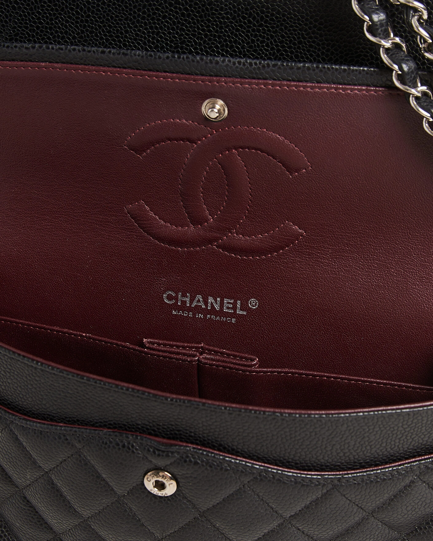 Herr | Pre-Owned & Vintage Bags | Chanel Pre-Owned | Classic Medium Single Flap Bag Caviar Black