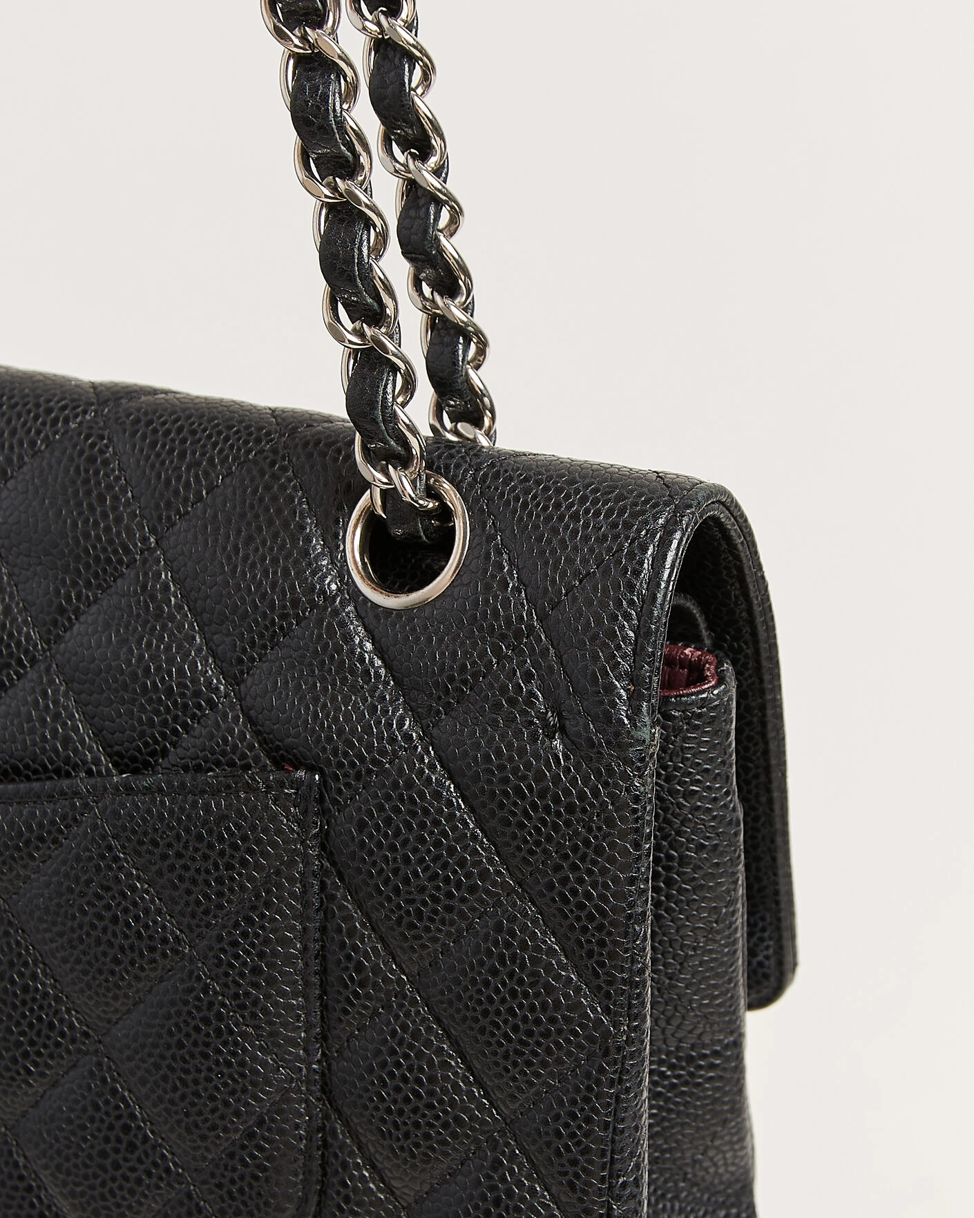 Herr | Pre-Owned & Vintage Bags | Chanel Pre-Owned | Classic Medium Single Flap Bag Caviar Black