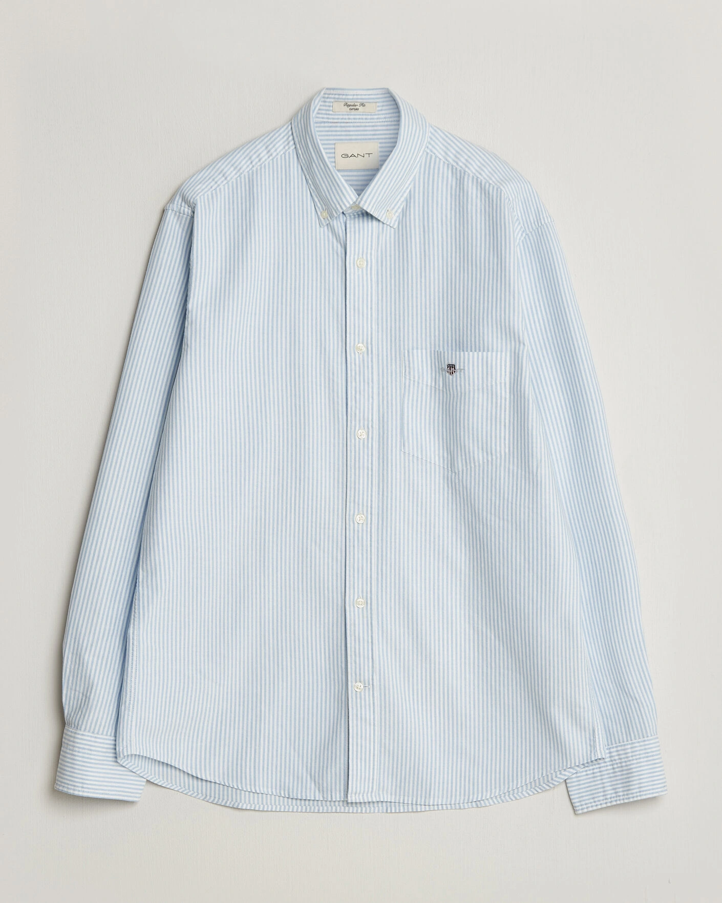 Herr | Skjortor | Gant | Regular Fit Striped Oxford Shirt College Blue