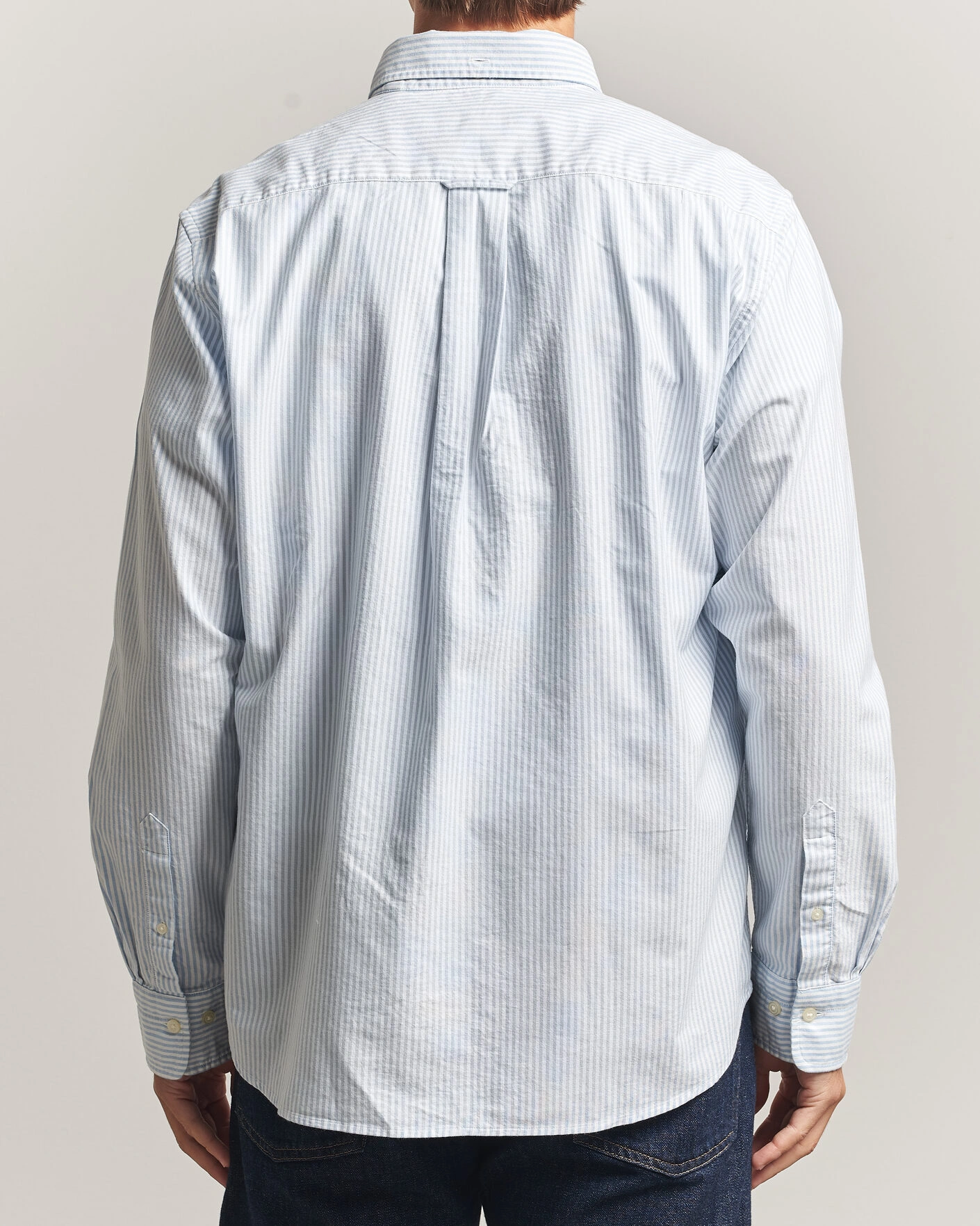 Herr | Skjortor | Gant | Regular Fit Striped Oxford Shirt College Blue