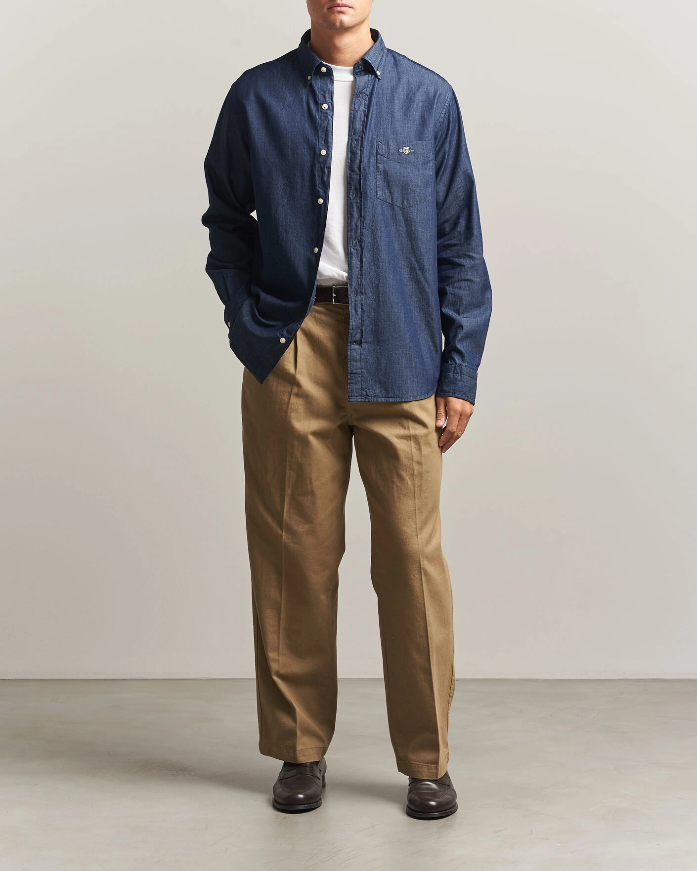 Herr | Skjortor | Gant | Regular Fit Indigo Shirt Dark Indigo