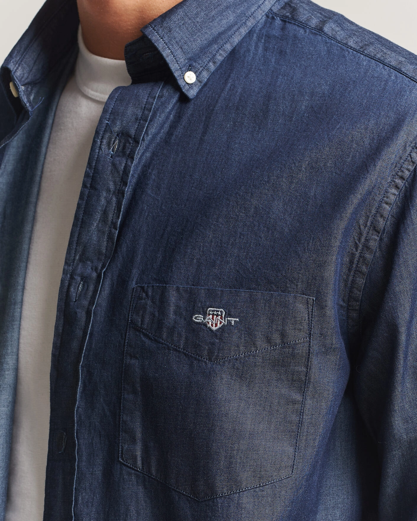 Herr | Skjortor | Gant | Regular Fit Indigo Shirt Dark Indigo