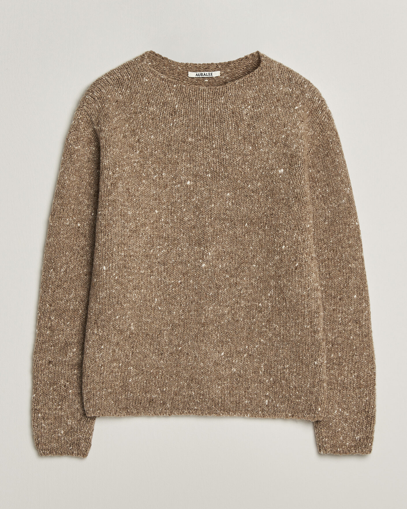 Herr | Tröjor | Auralee | Homespun Tweed Knit Pullover Top Brown