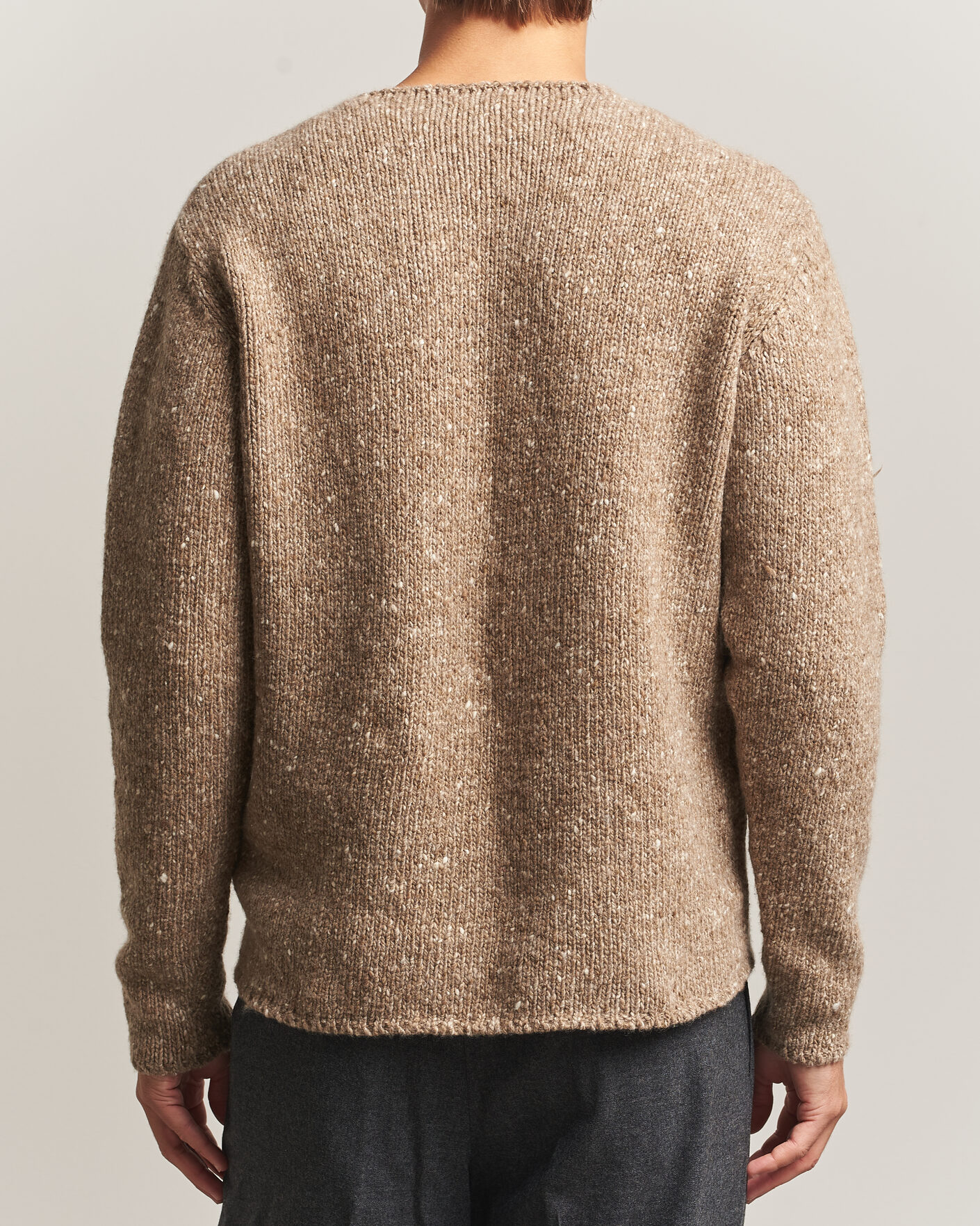 Herr | Tröjor | Auralee | Homespun Tweed Knit Pullover Top Brown