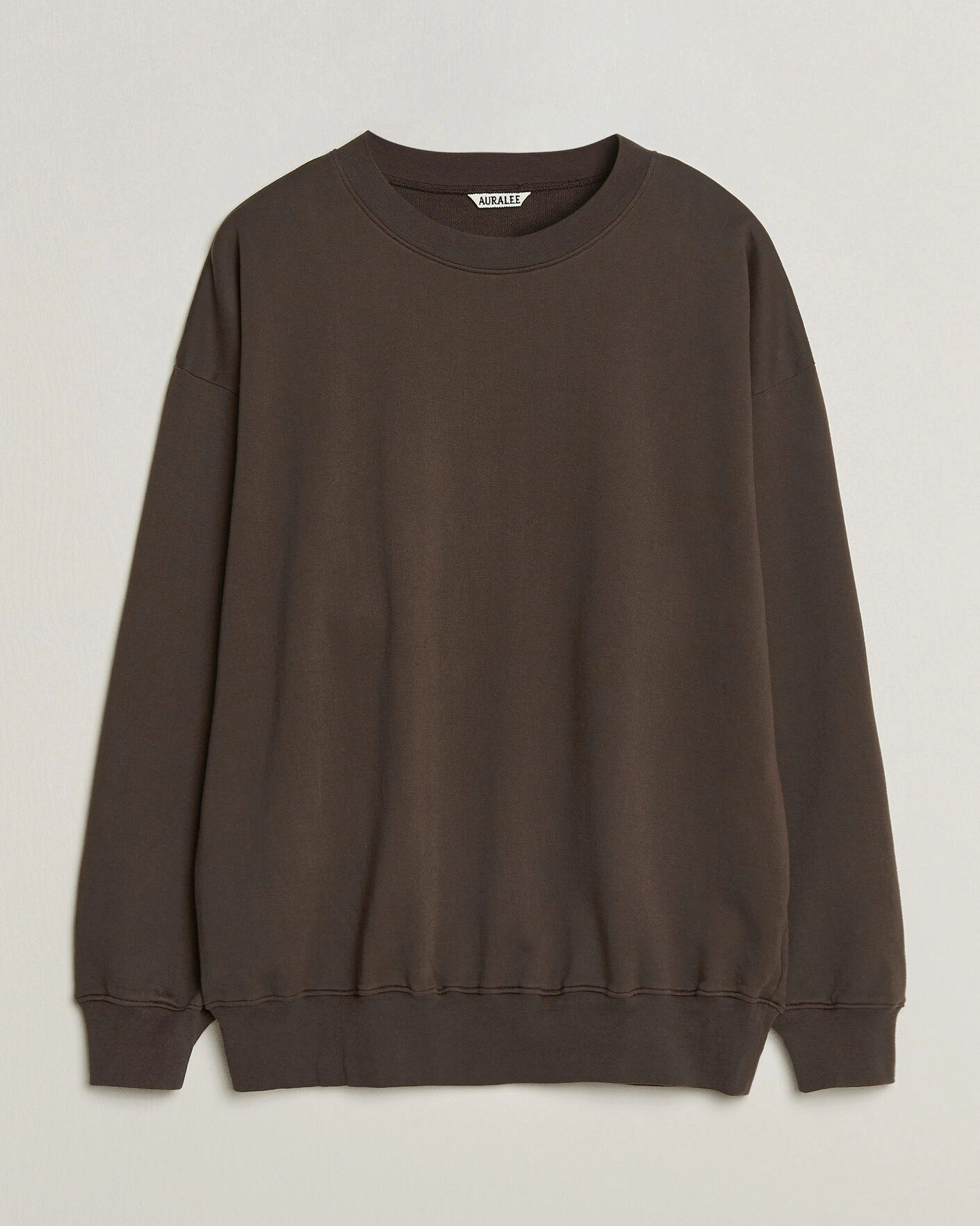 Herr | Tröjor | Auralee | Super High Gauge Sweat Pullover Dark Brown