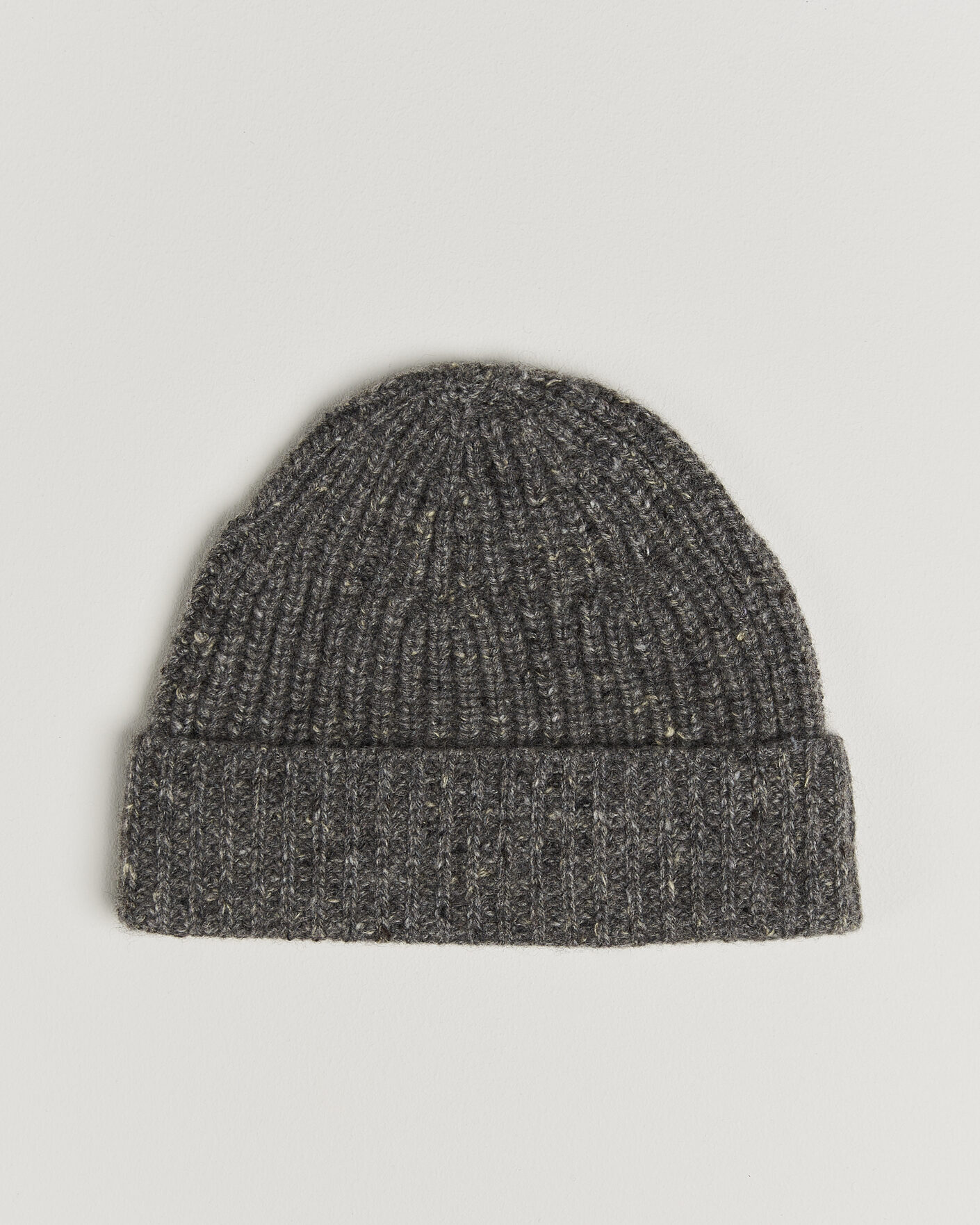 Herr | Mössor | Auralee | Cashmere Nep Knit Cap Mix Gray