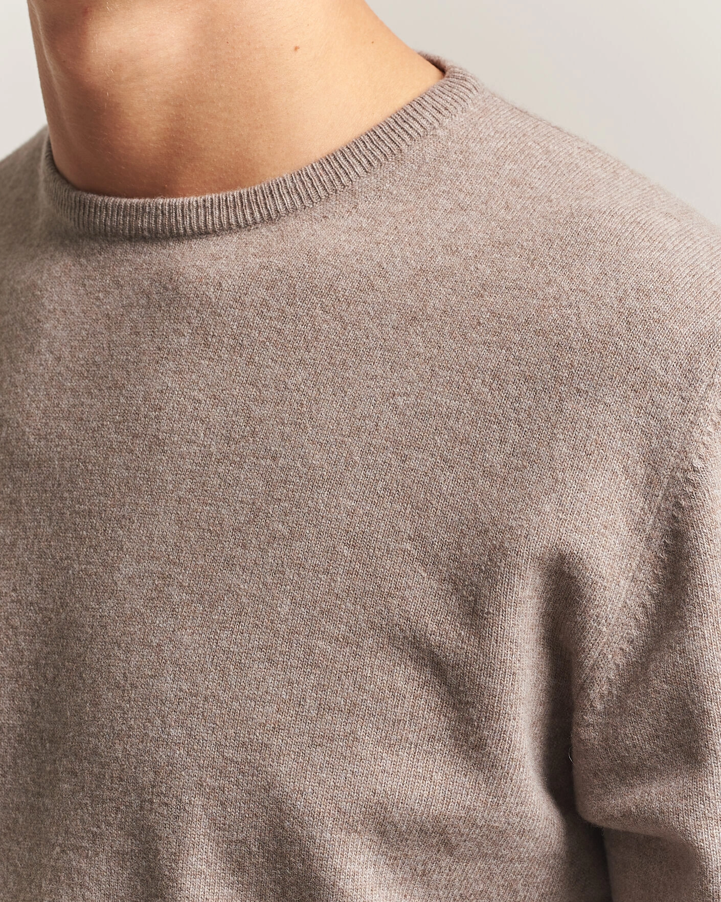 Herr | Tröjor | Morgano | Wool/Cashmere Crewneck Walnut