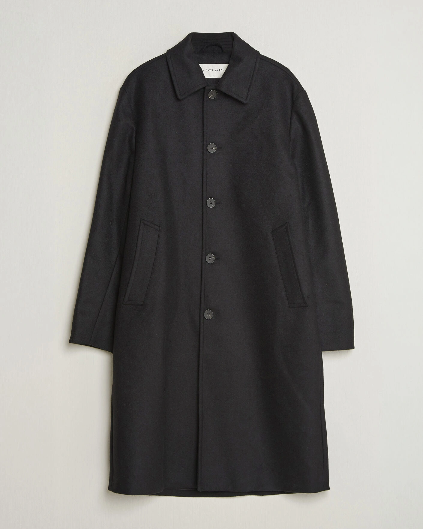 Herr | Jackor | A Day's March | Shamrock Wool Car Coat Black