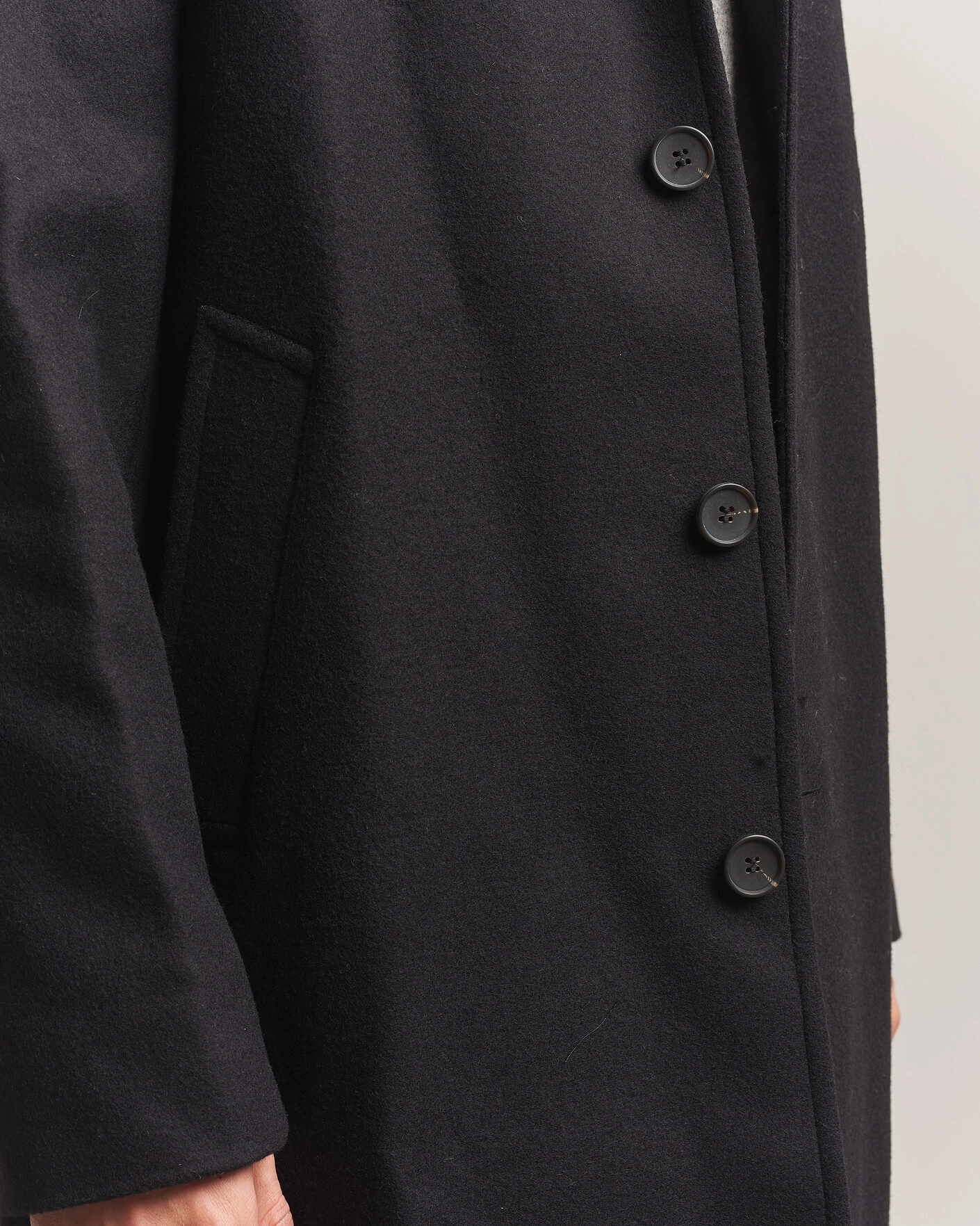 Herr | Jackor | A Day's March | Shamrock Wool Car Coat Black