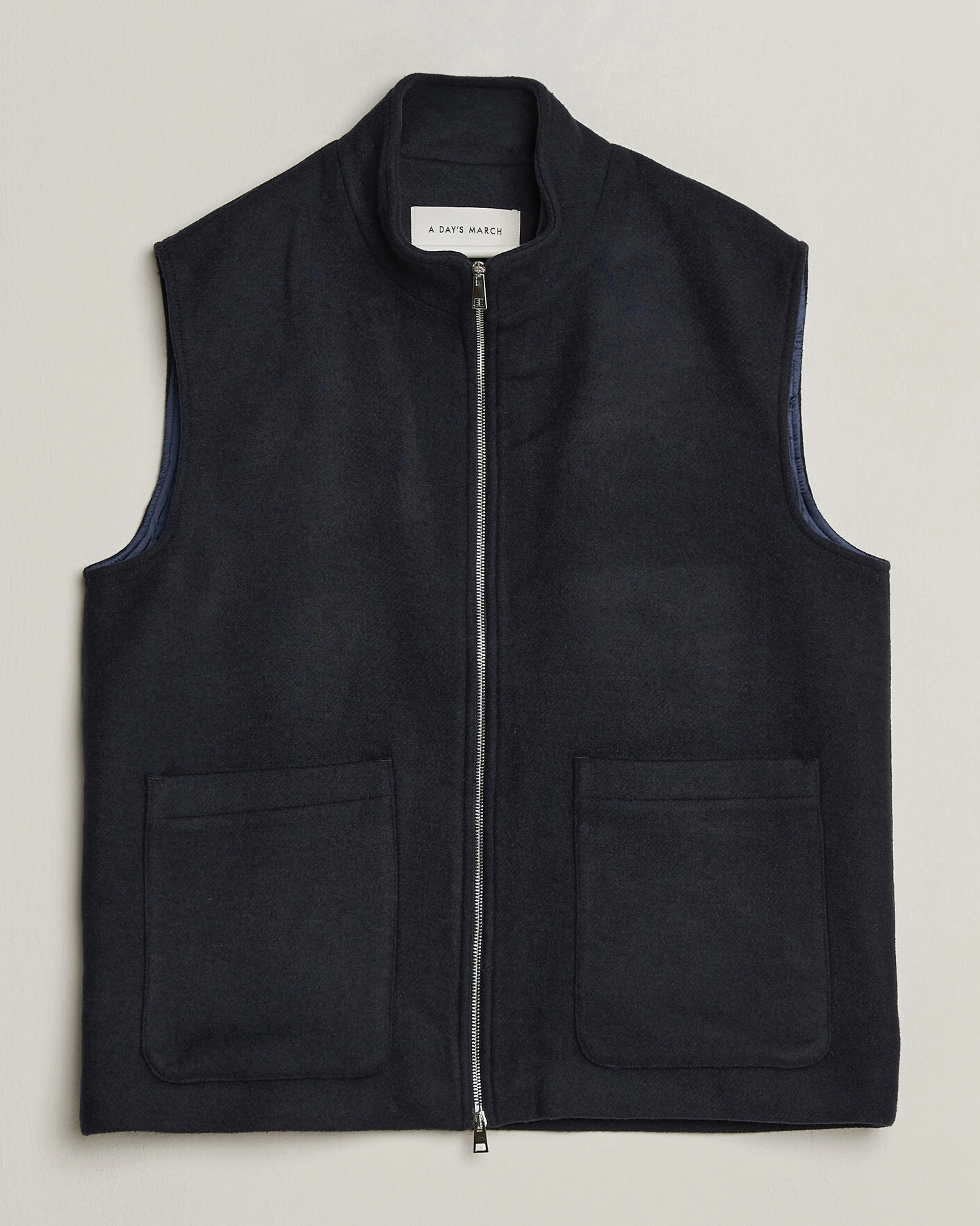 Herr | Västar | A Day's March | Canora Lined Wool Vest Navy
