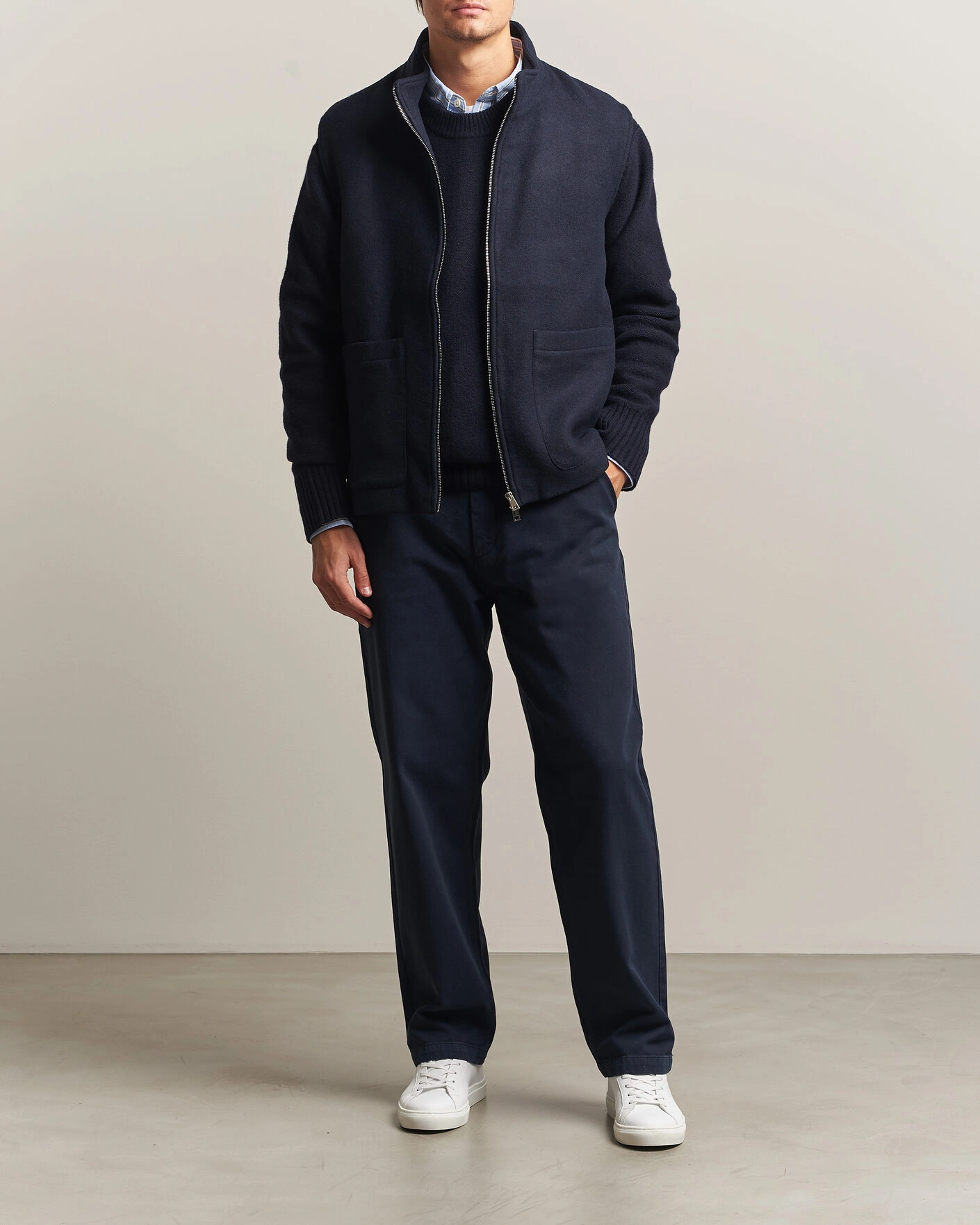 Herr | Västar | A Day's March | Canora Lined Wool Vest Navy