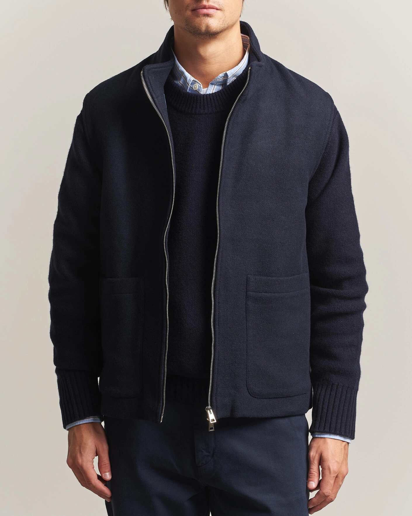 Herr | Västar | A Day's March | Canora Lined Wool Vest Navy