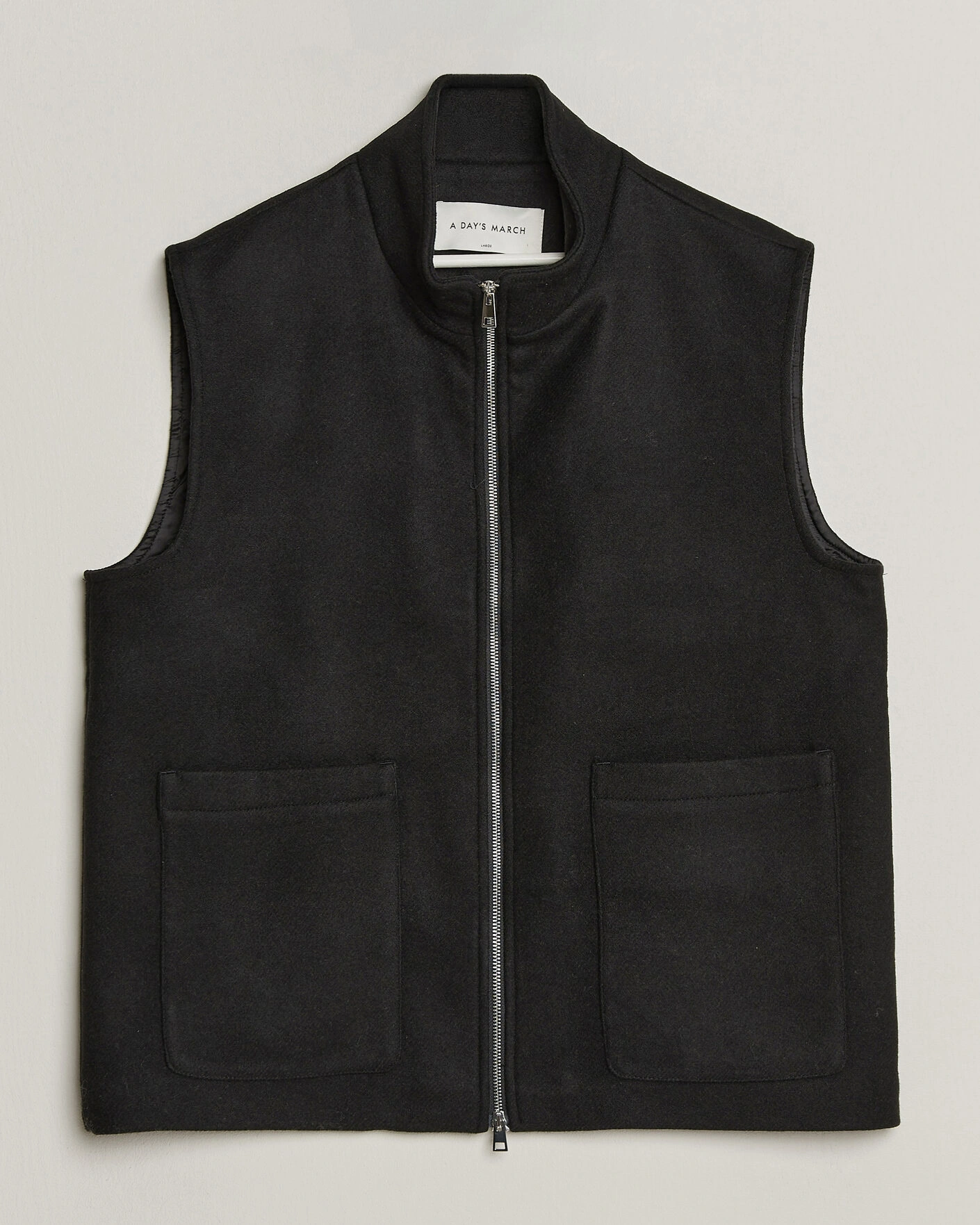 Herr | Västar | A Day's March | Canora Lined Wool Vest Black