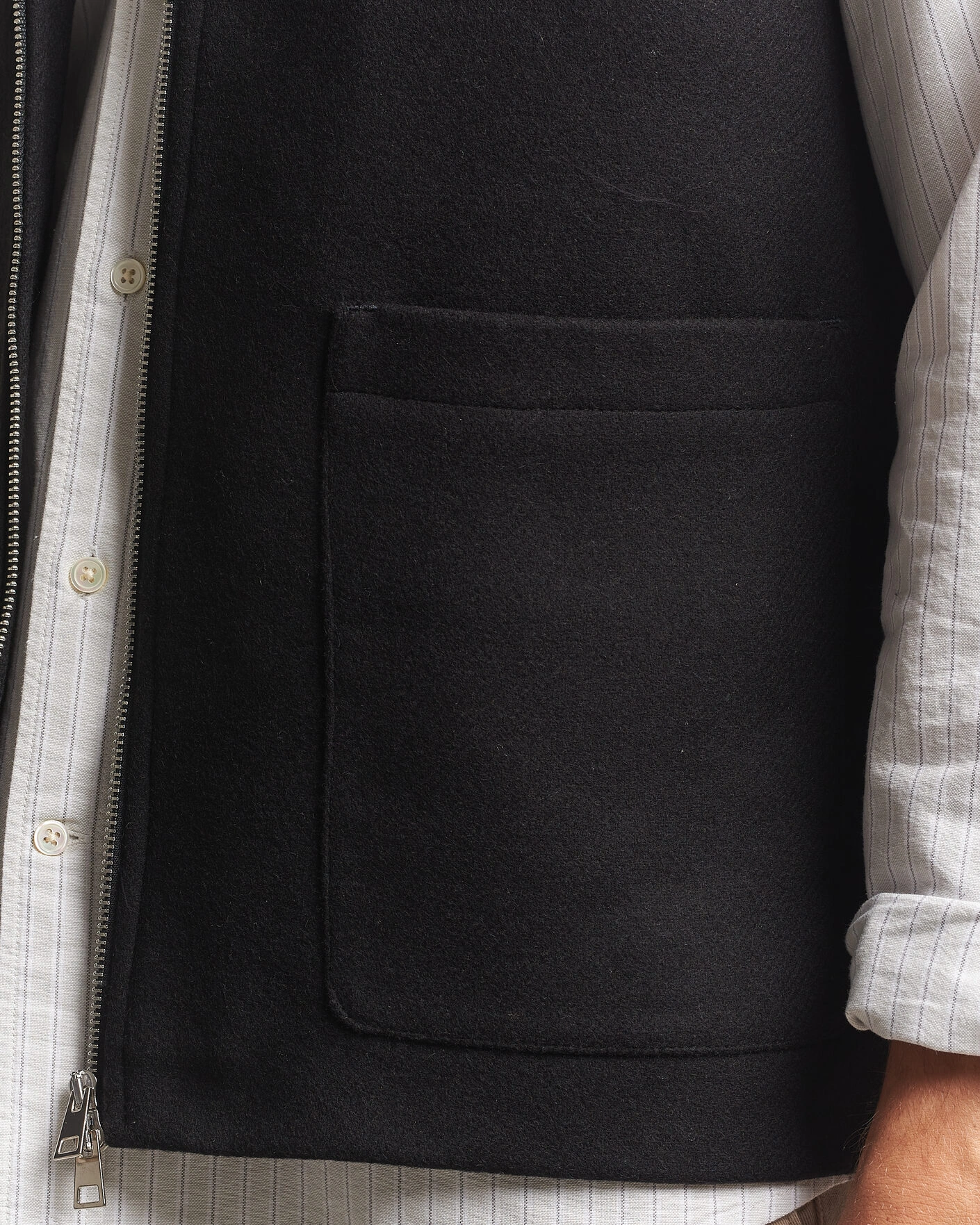 Herr | Västar | A Day's March | Canora Lined Wool Vest Black