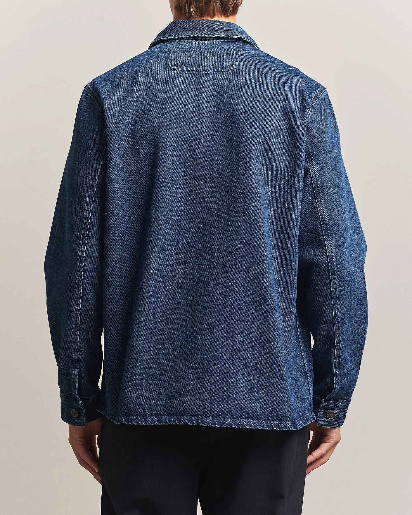 Herr | Skjortor | A Day's March | Algot Denim Overshirt Dark Blue Wash