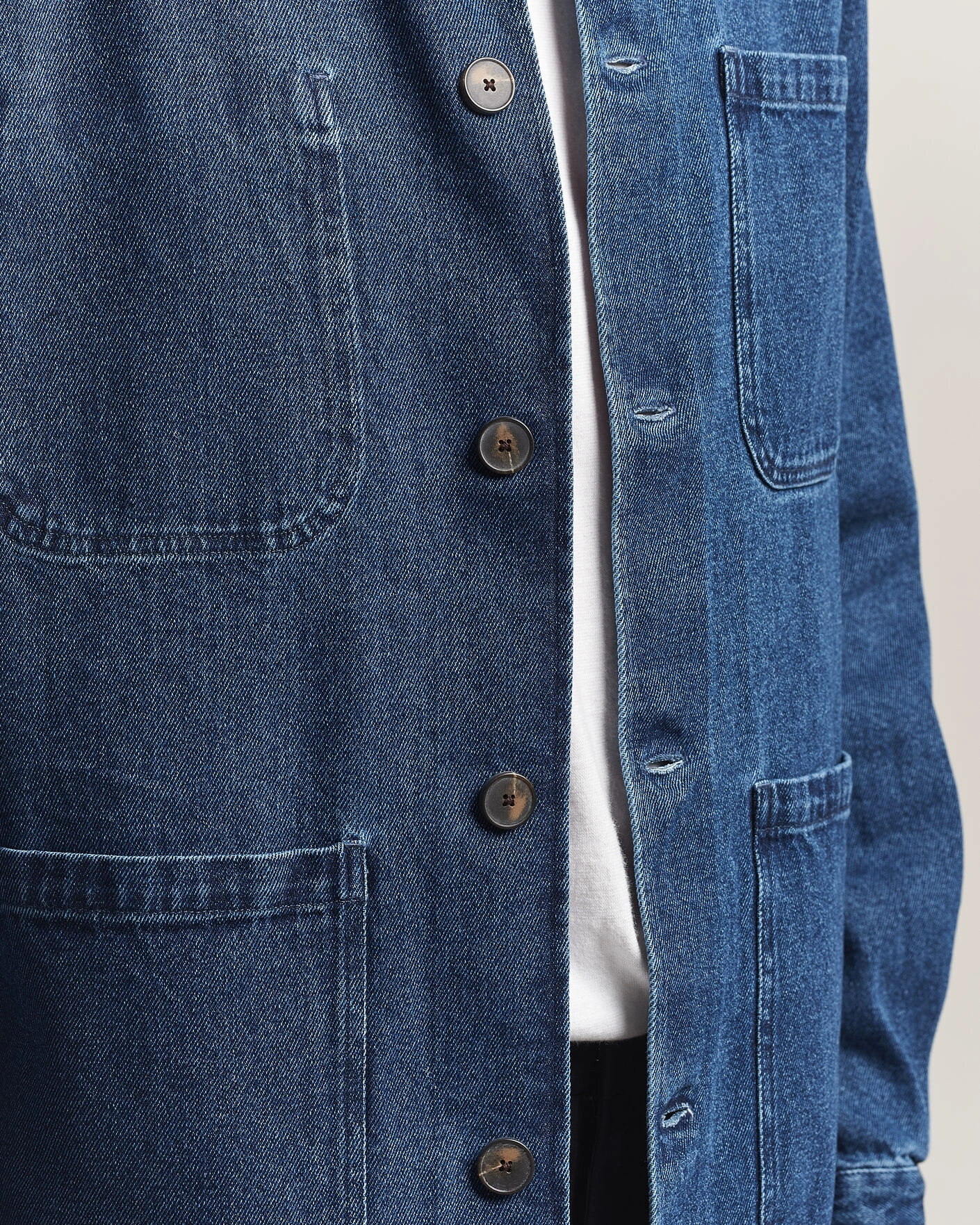 Herr | Skjortor | A Day's March | Algot Denim Overshirt Dark Blue Wash