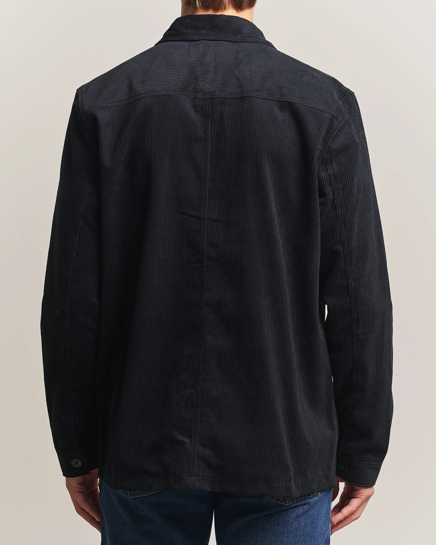 Herr | Skjortor | A Day's March | Original Corduroy Overshirt Black