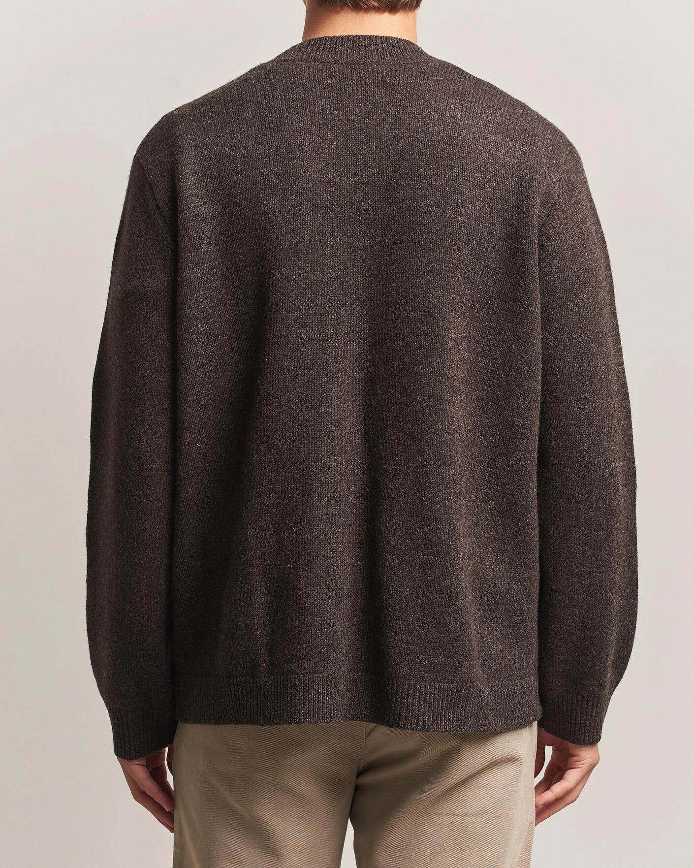 Herr | Tröjor | A Day's March | Jarrow Lambswool Cardigan Dark Brown