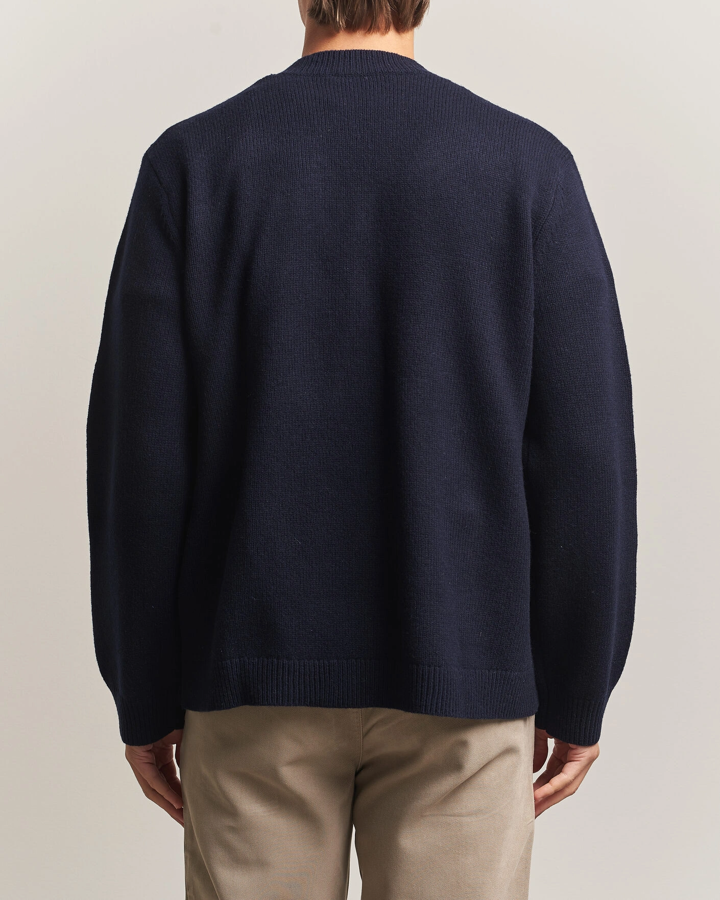 Herr | Tröjor | A Day's March | Jarrow Lambswool Cardigan Navy