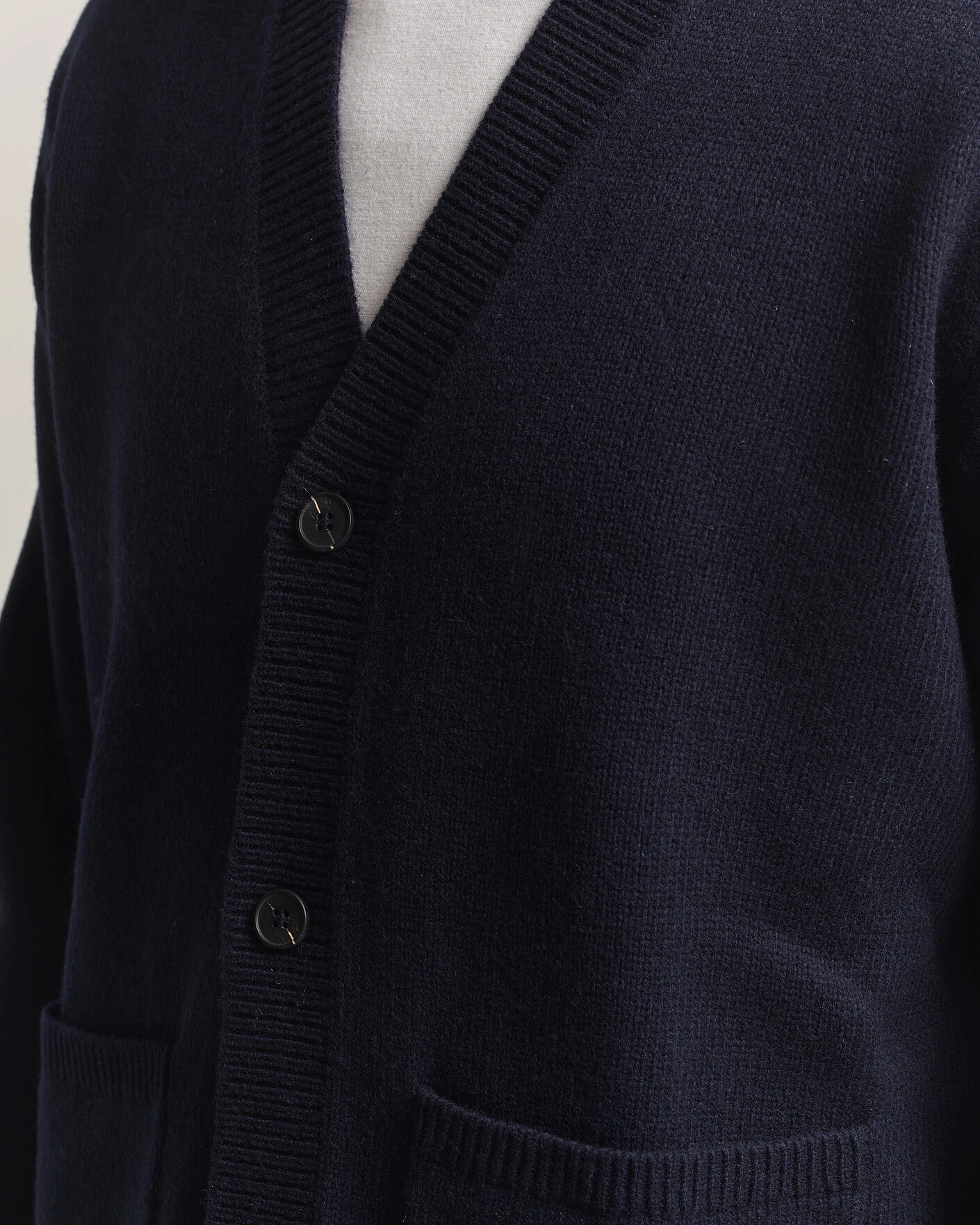Herr | Tröjor | A Day's March | Jarrow Lambswool Cardigan Navy