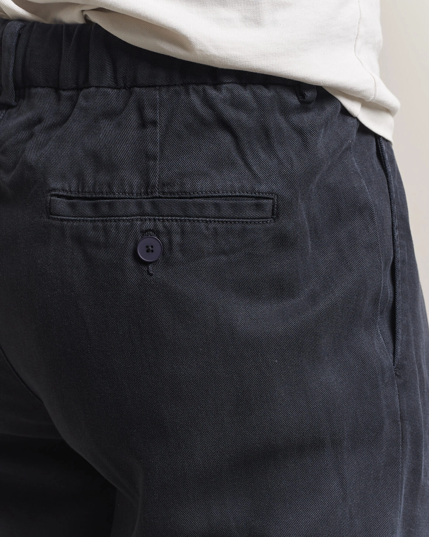 Herr | Byxor | A Day's March | Smart Lyocell Trousers Navy