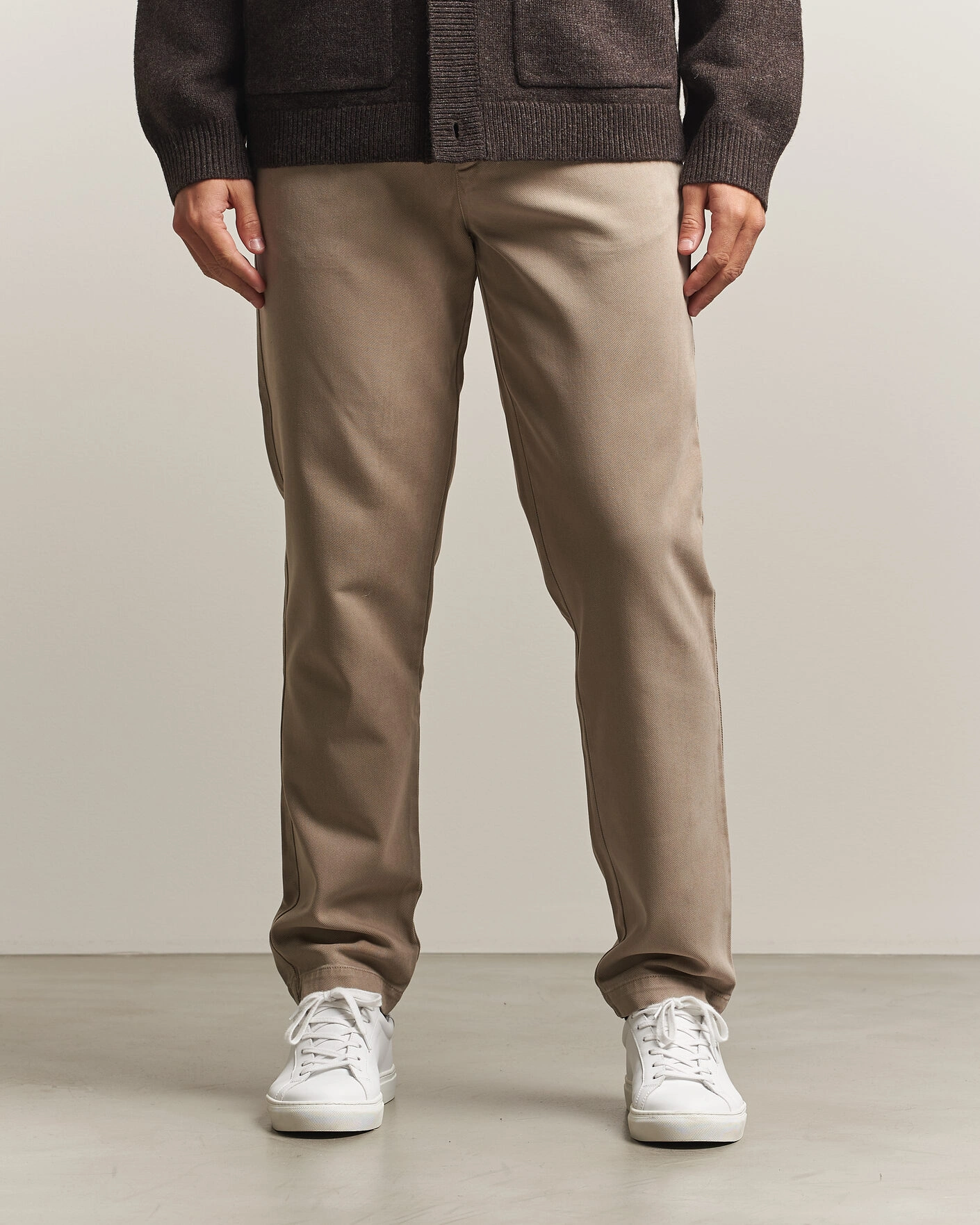 Herr | Byxor | A Day's March | Miller Cotton/Lyocell Trousers Greige