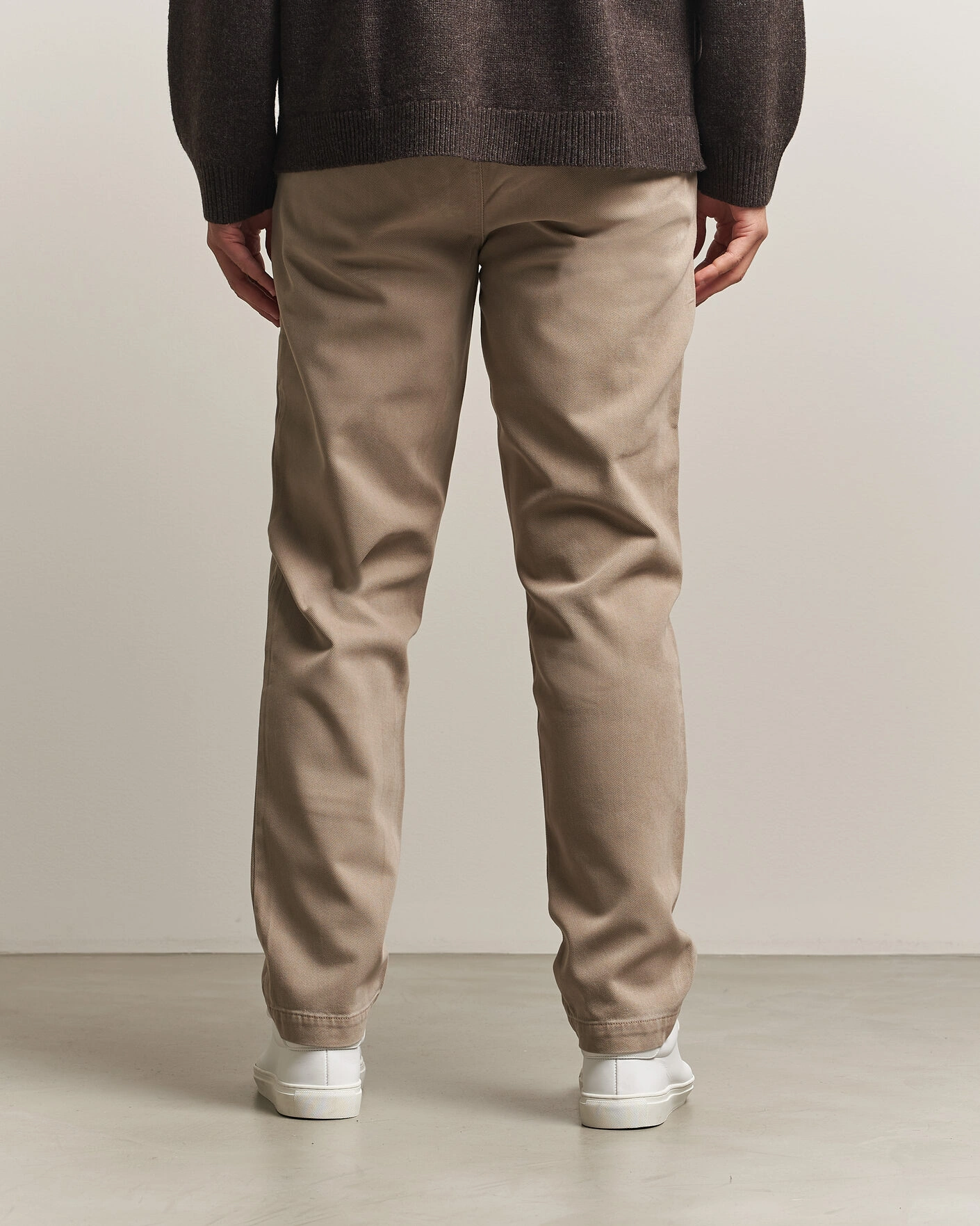 Herr | Byxor | A Day's March | Miller Cotton/Lyocell Trousers Greige