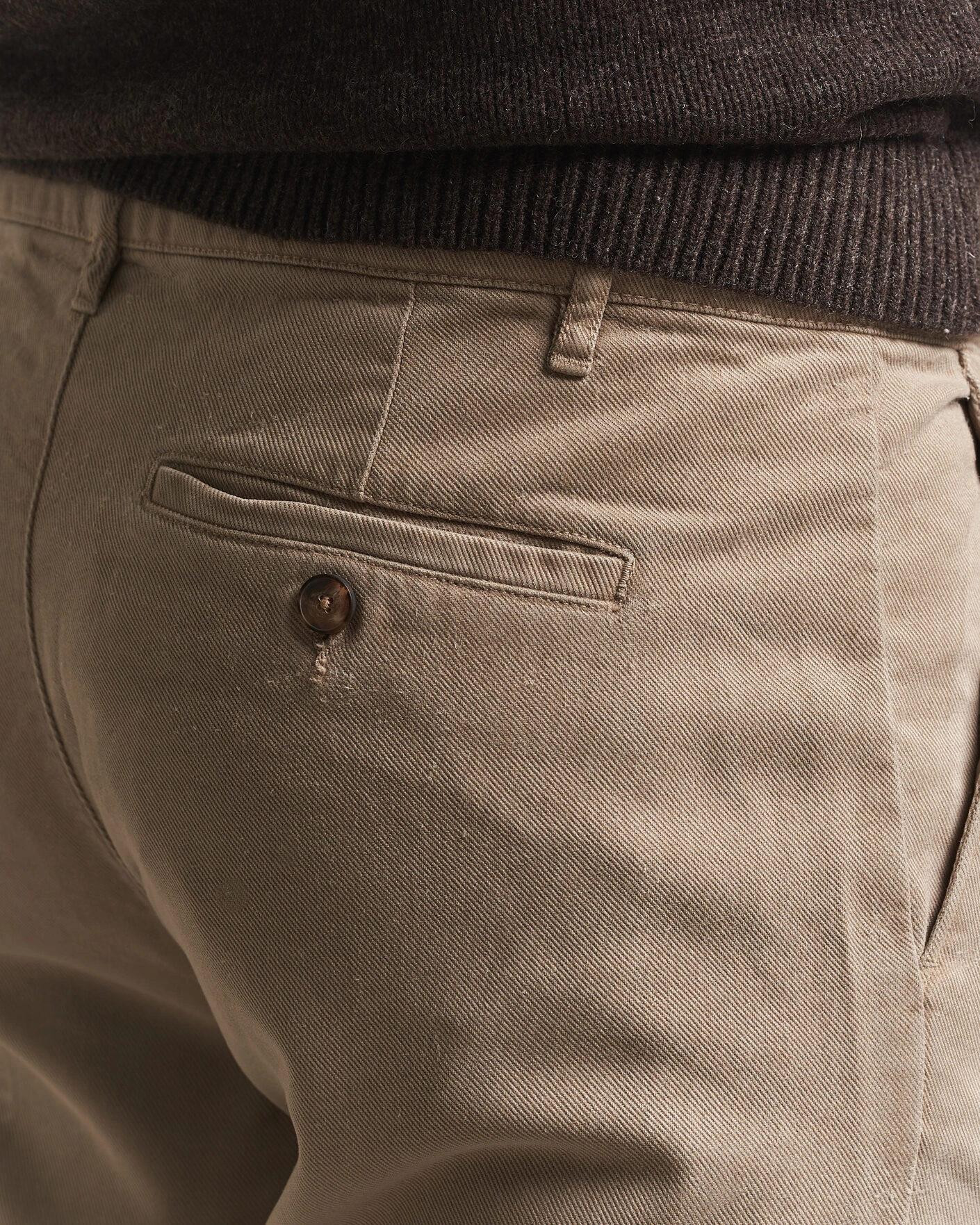 Herr | Byxor | A Day's March | Miller Cotton/Lyocell Trousers Greige