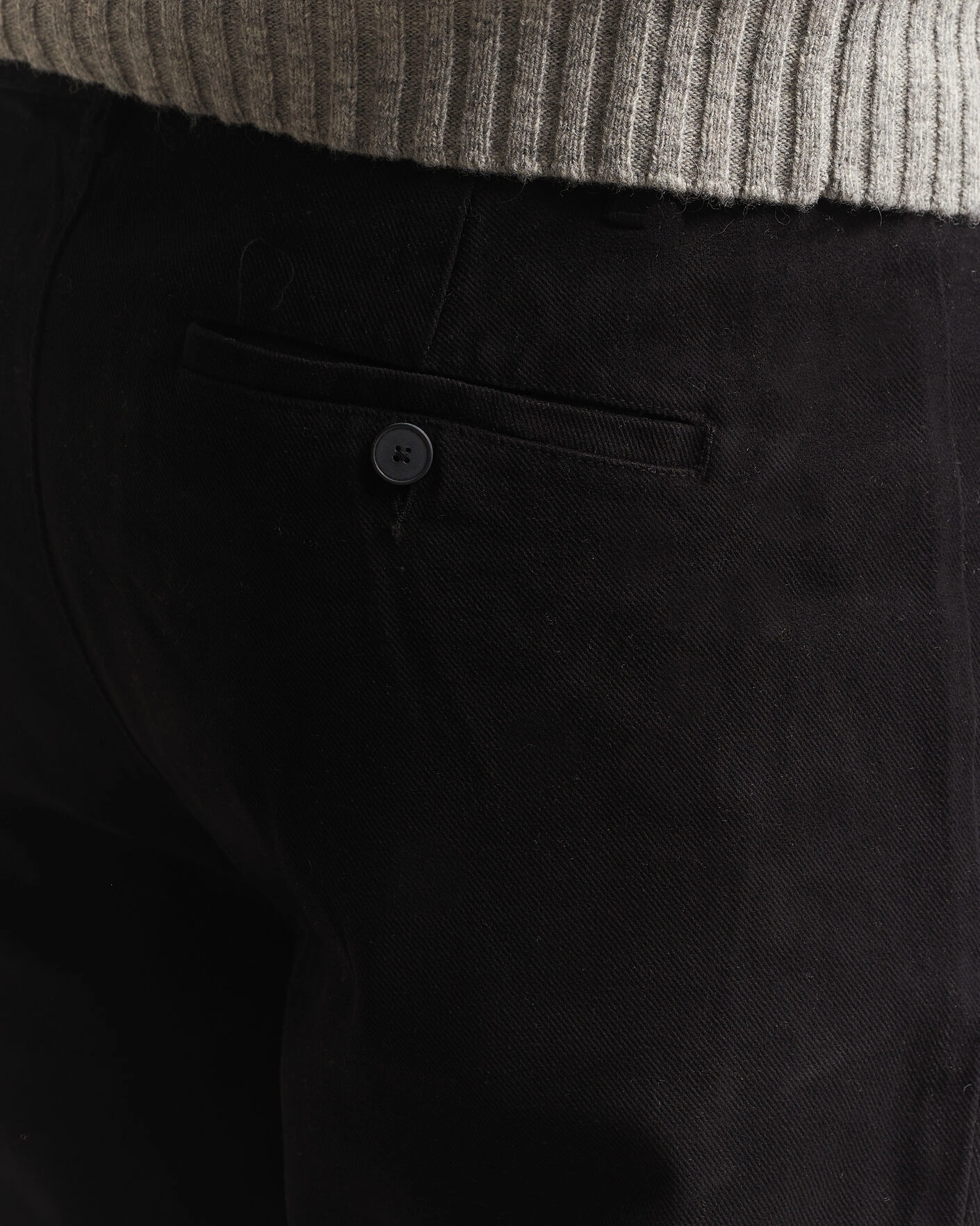 Herr | Byxor | A Day's March | Miller Cotton/Lyocell Trousers Black