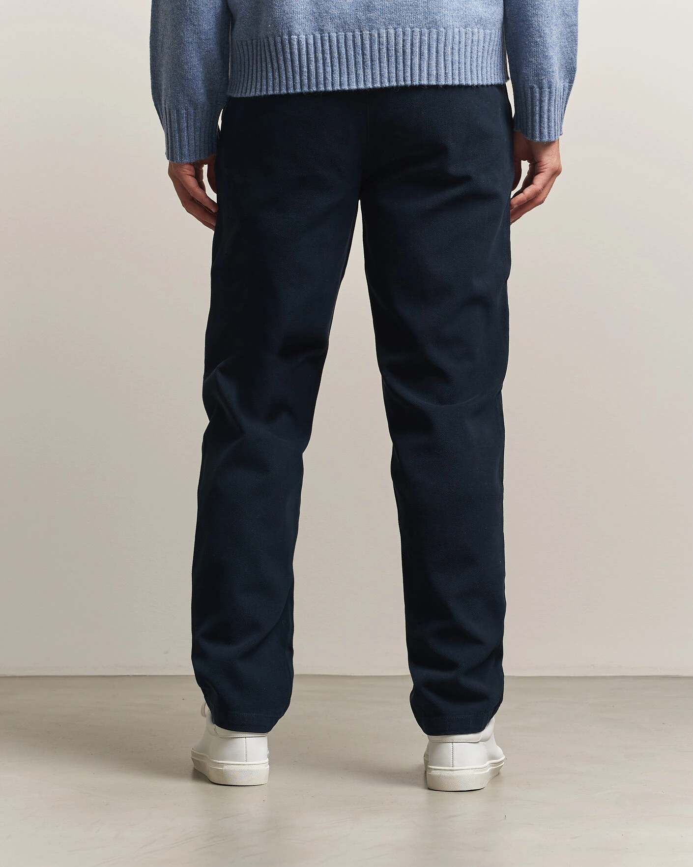 Herr | Byxor | A Day's March | Miller Cotton/Lyocell Trousers Navy