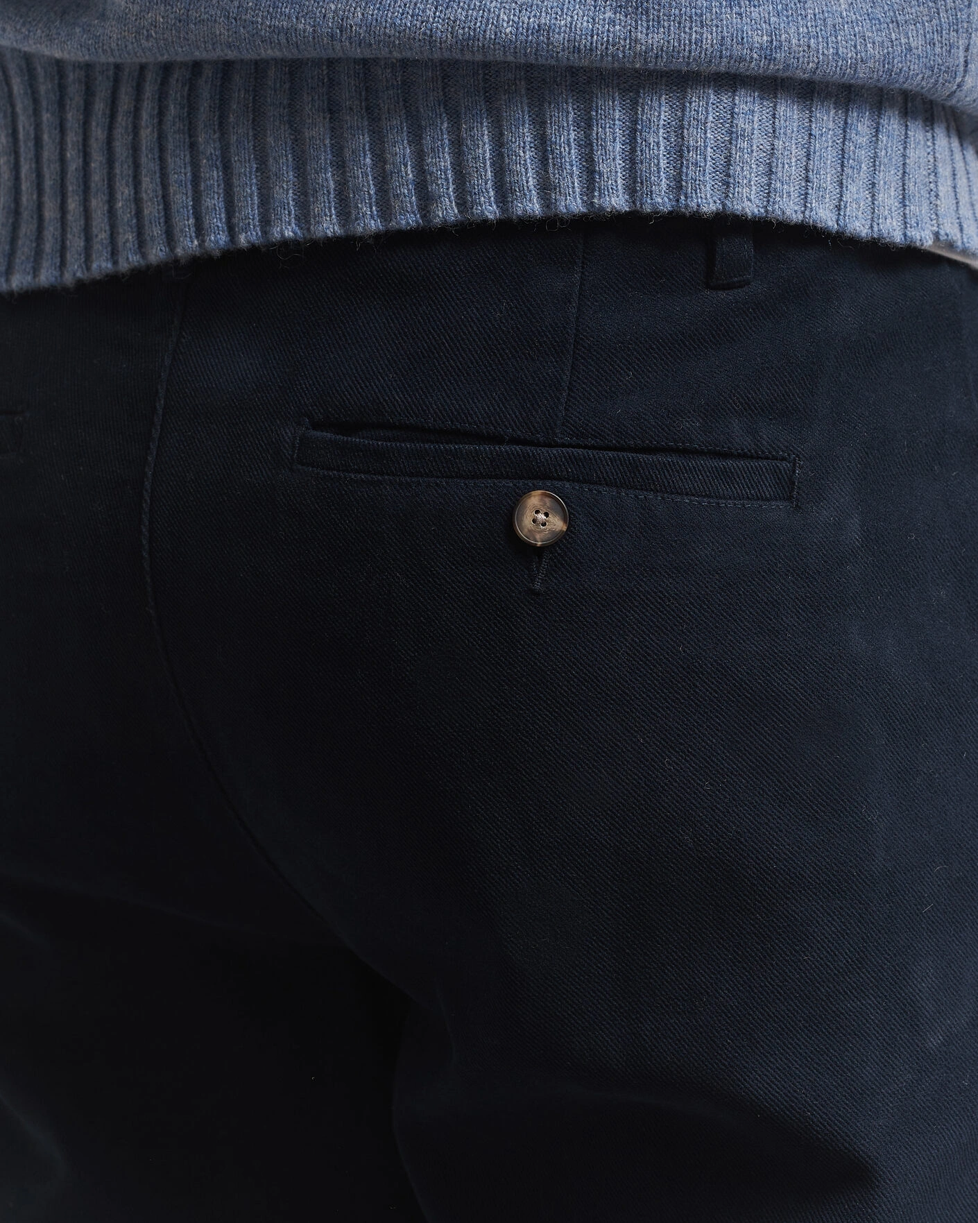 Herr | Byxor | A Day's March | Miller Cotton/Lyocell Trousers Navy