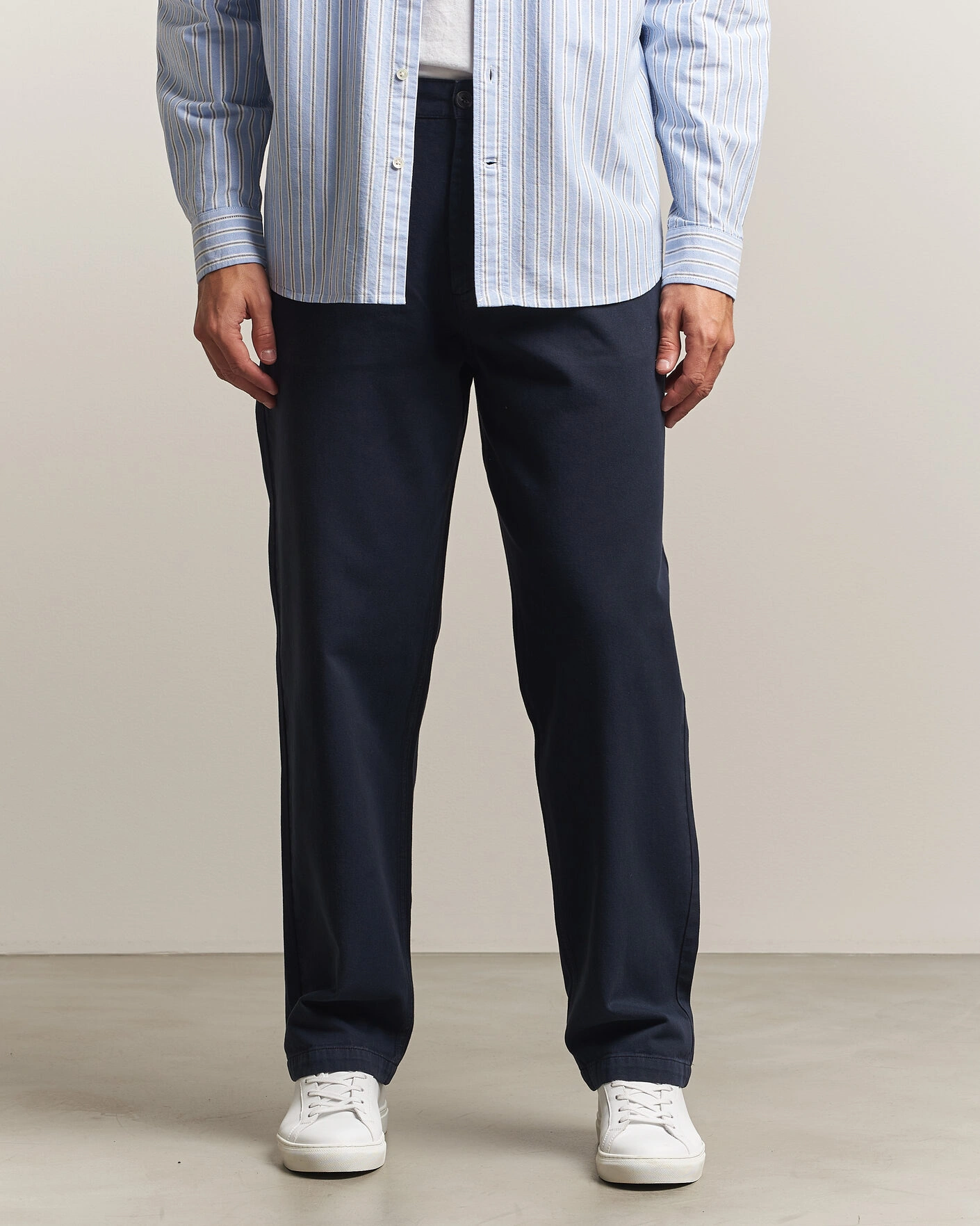 Herr | Byxor | A Day's March | Redwood Cotton Chinos Navy