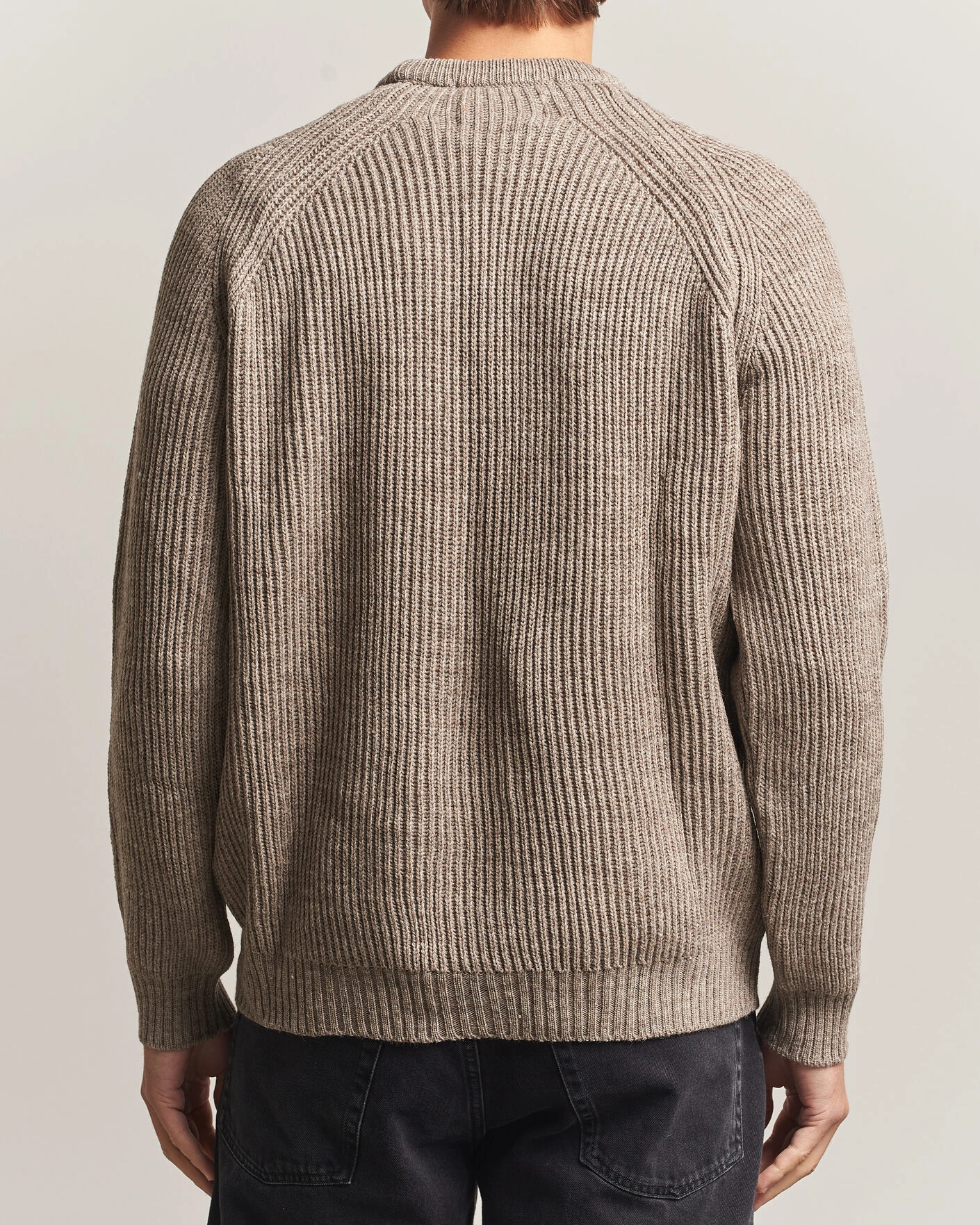 Herr | Tröjor | Peregrine | Ford Knitted Wool Jumper Light Brown