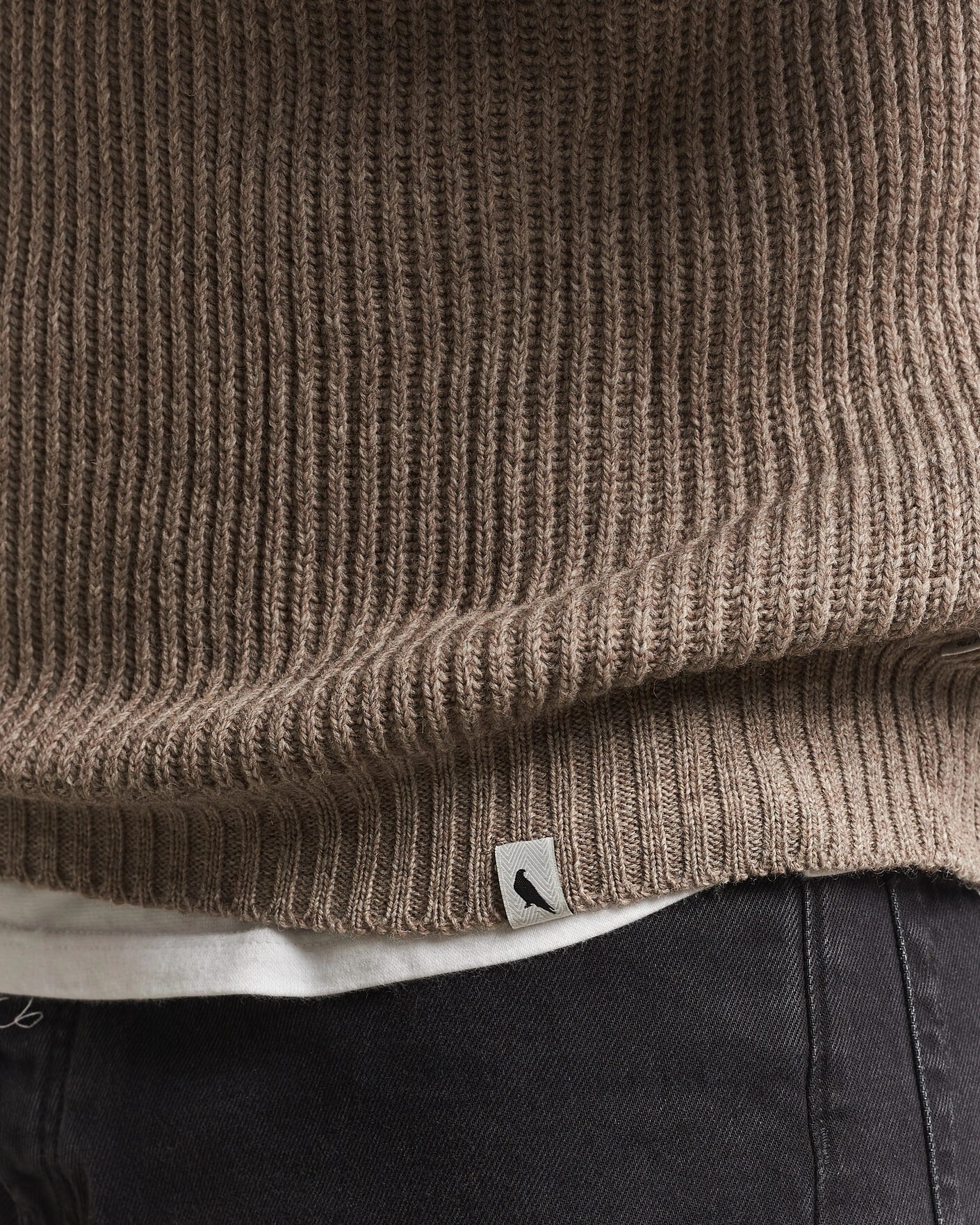 Herr | Tröjor | Peregrine | Ford Knitted Wool Jumper Light Brown