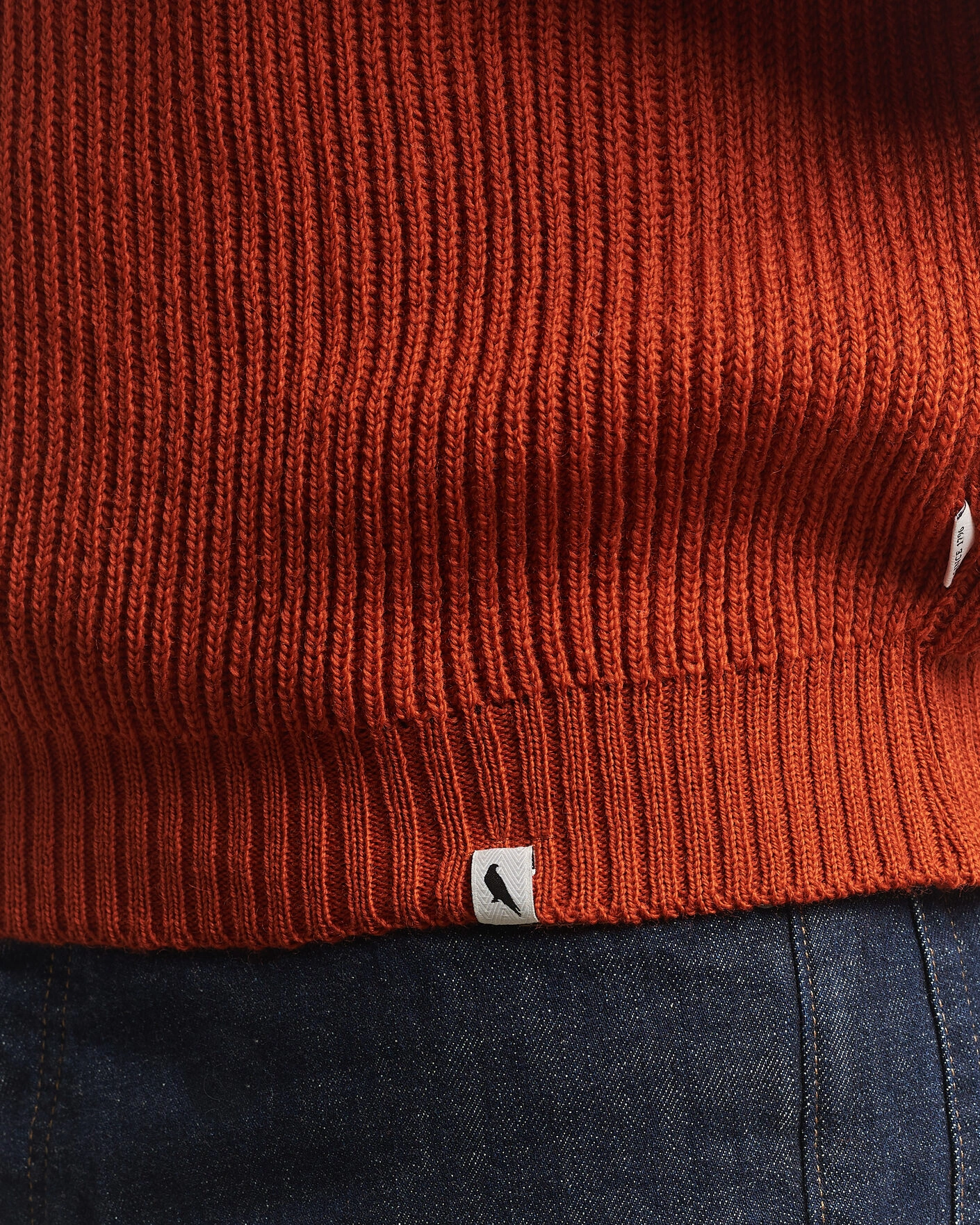 Herr | Tröjor | Peregrine | Ford Knitted Wool Jumper Orange