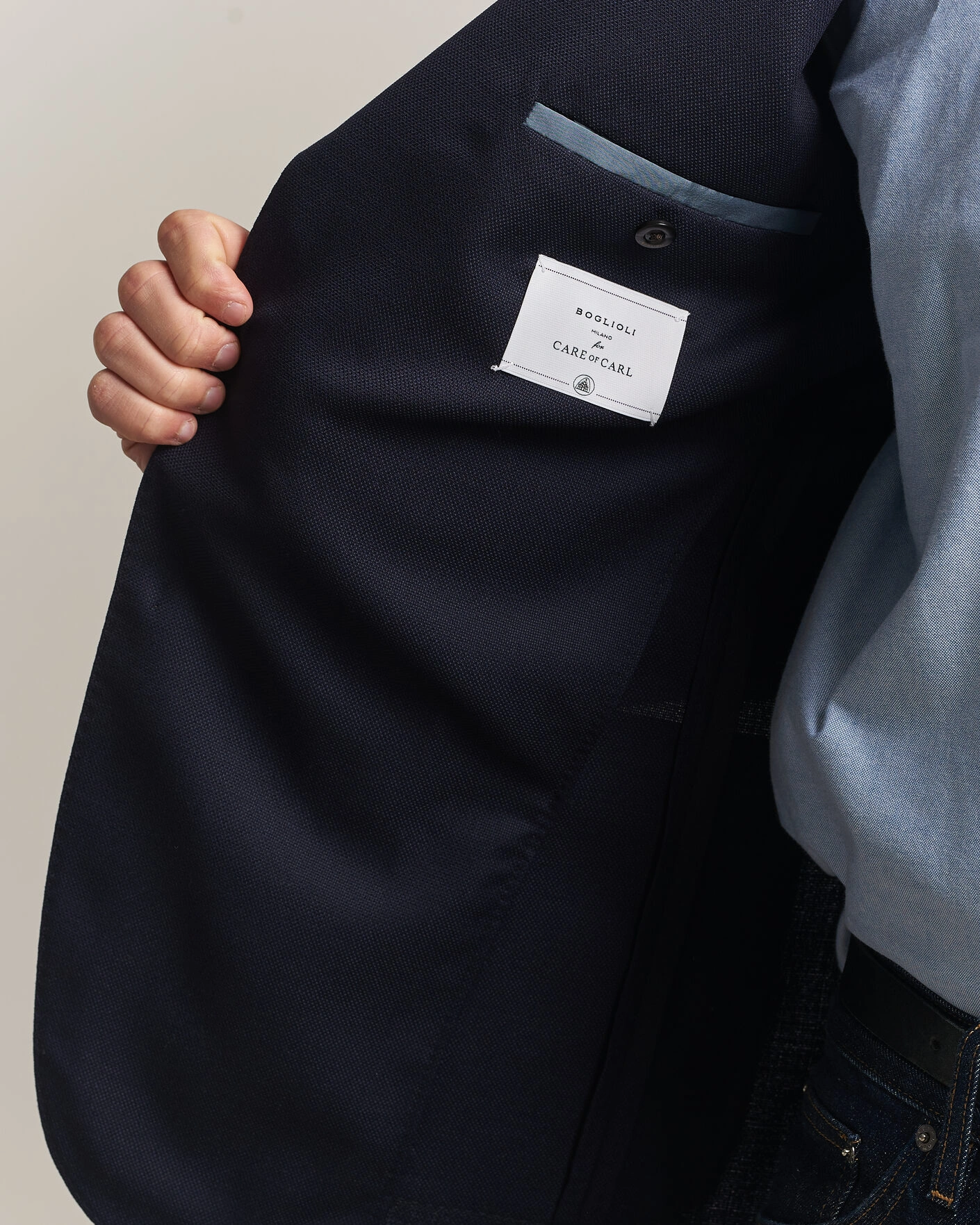 Herr | Kavajer | Boglioli for Care of Carl | Boglioli K Jacket Exclusive Hopsack Blazer Navy