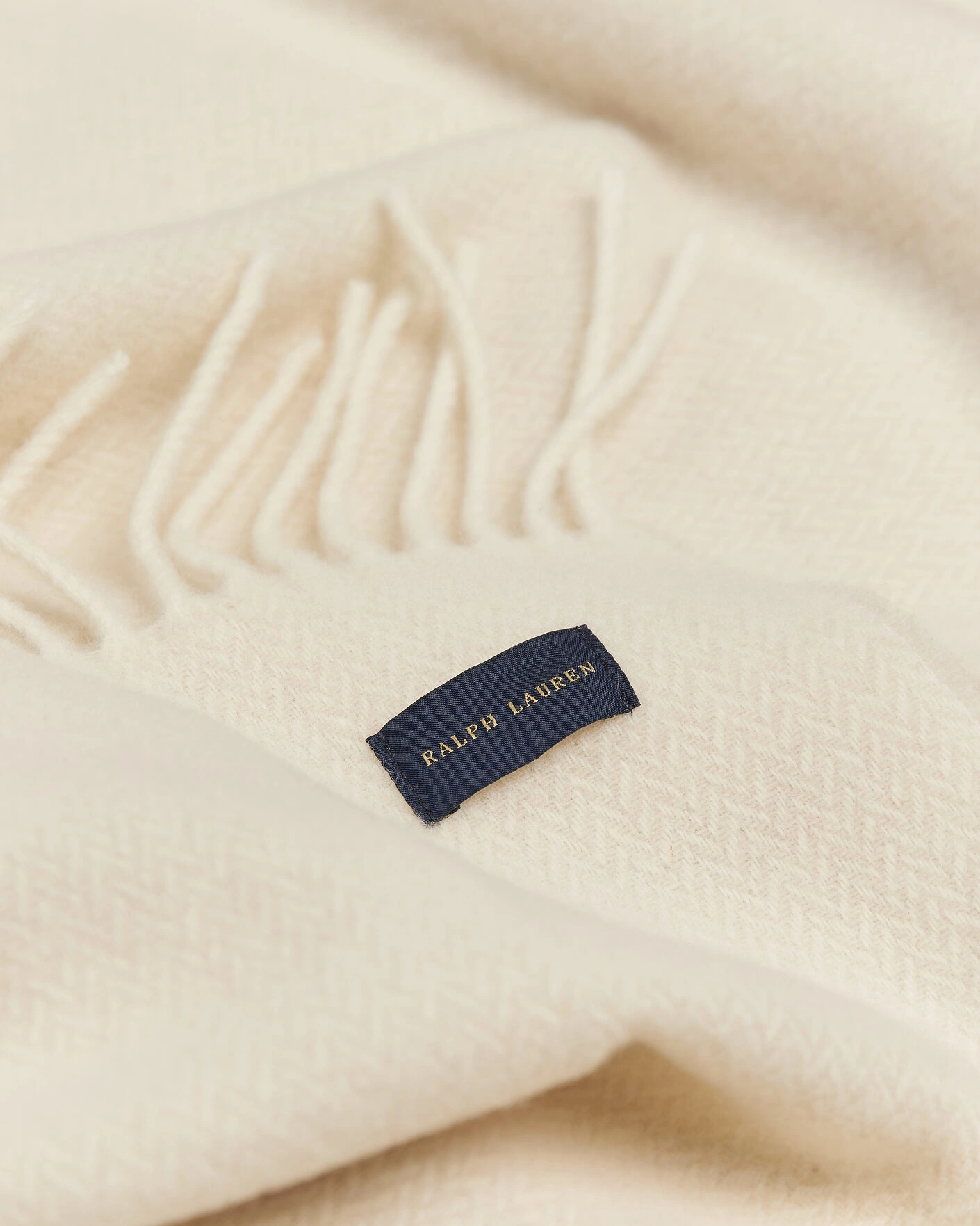 Herr | Textilier | Ralph Lauren Home | Jax Wool/Cashmere Throw Blanket True Cream