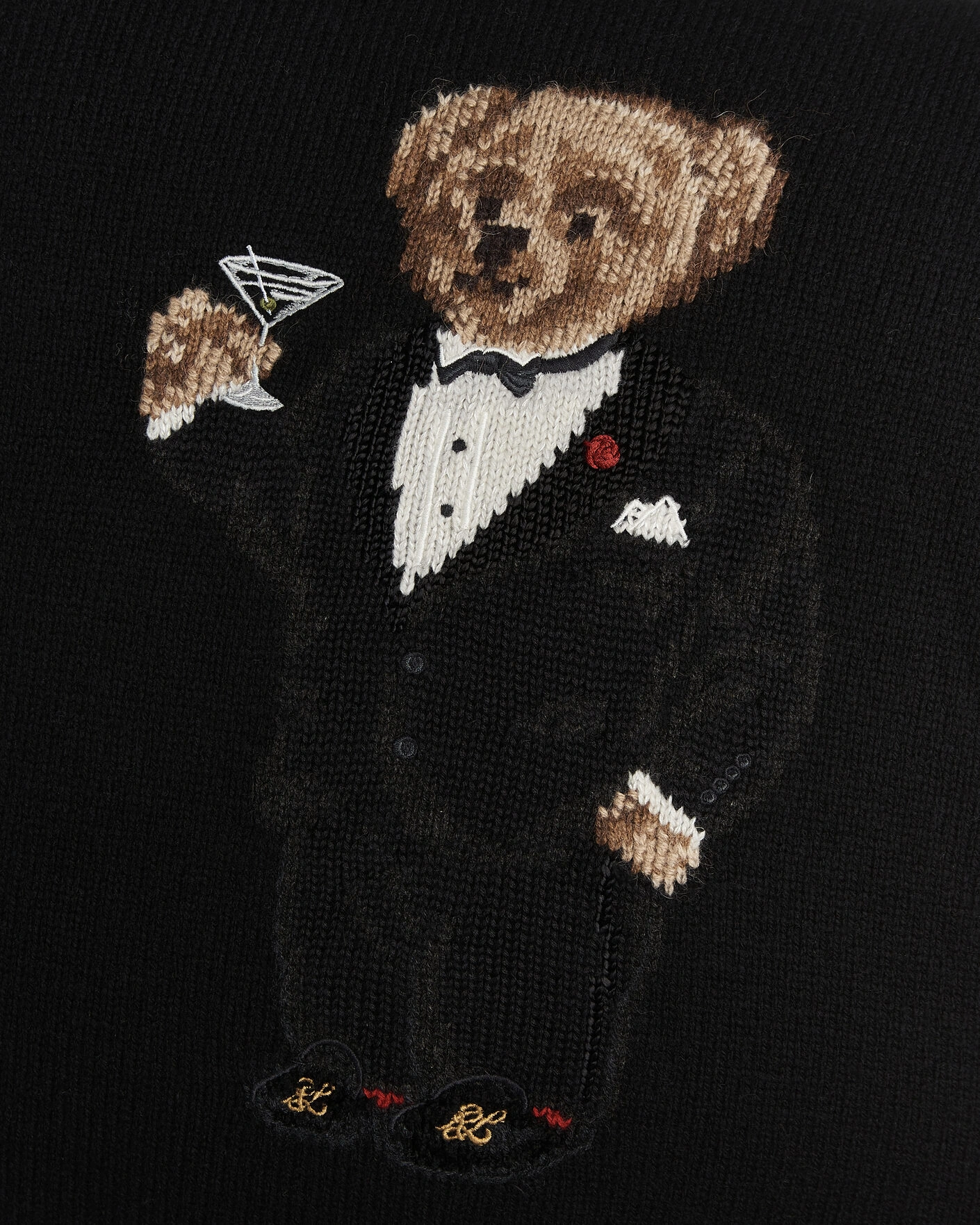Herr | Till hemmet | Ralph Lauren Home | Martini Bear Wool Pillow Black